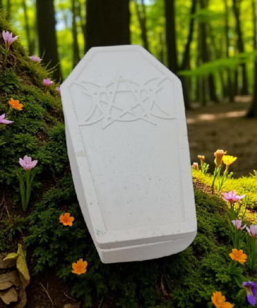 Ataud Blanco de resina , articulos esotéricos de calidad
