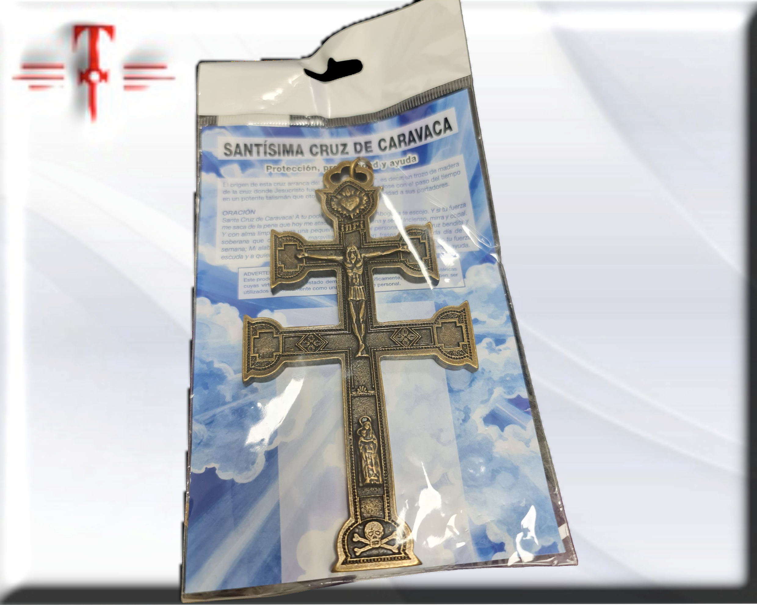 Cruz de Caravaca bronce 15cm , articulos religiosos - Imagen 2