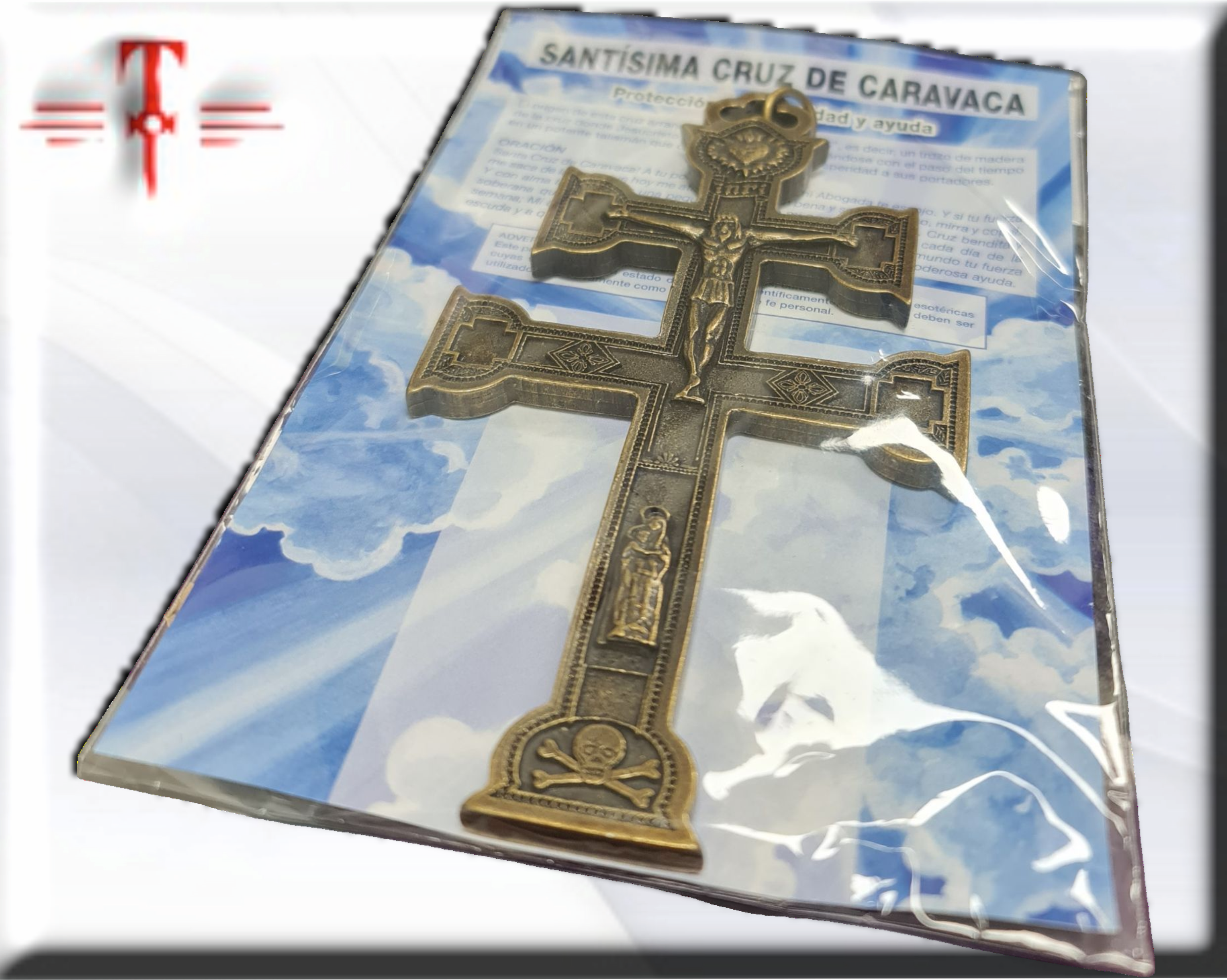 Cruz de Caravaca bronce 15cm , articulos religiosos - Imagen 3