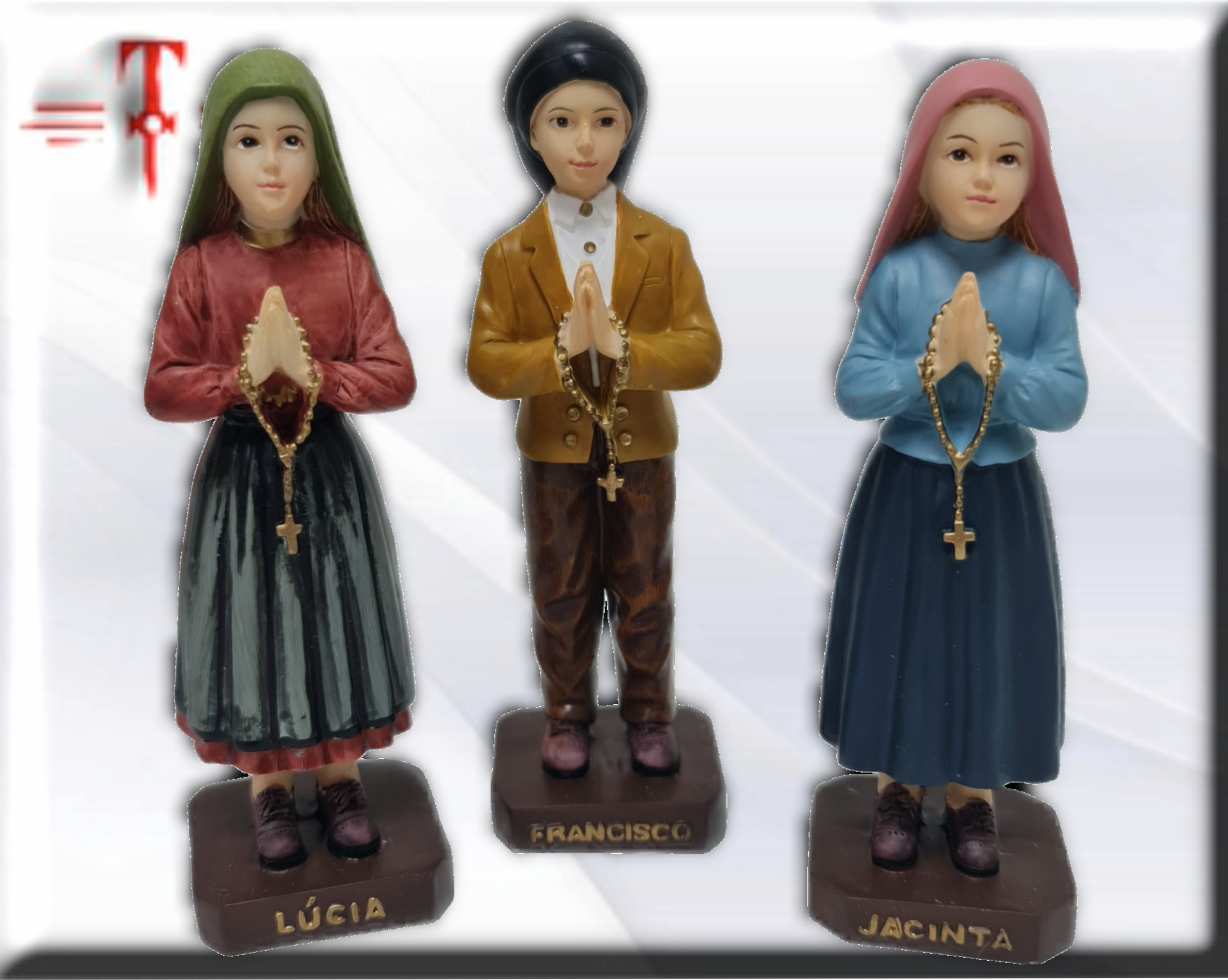 Los tres pastorcitos de Fátima , Santos y Vírgenes católicos , productos Religiosos - Imagen 2