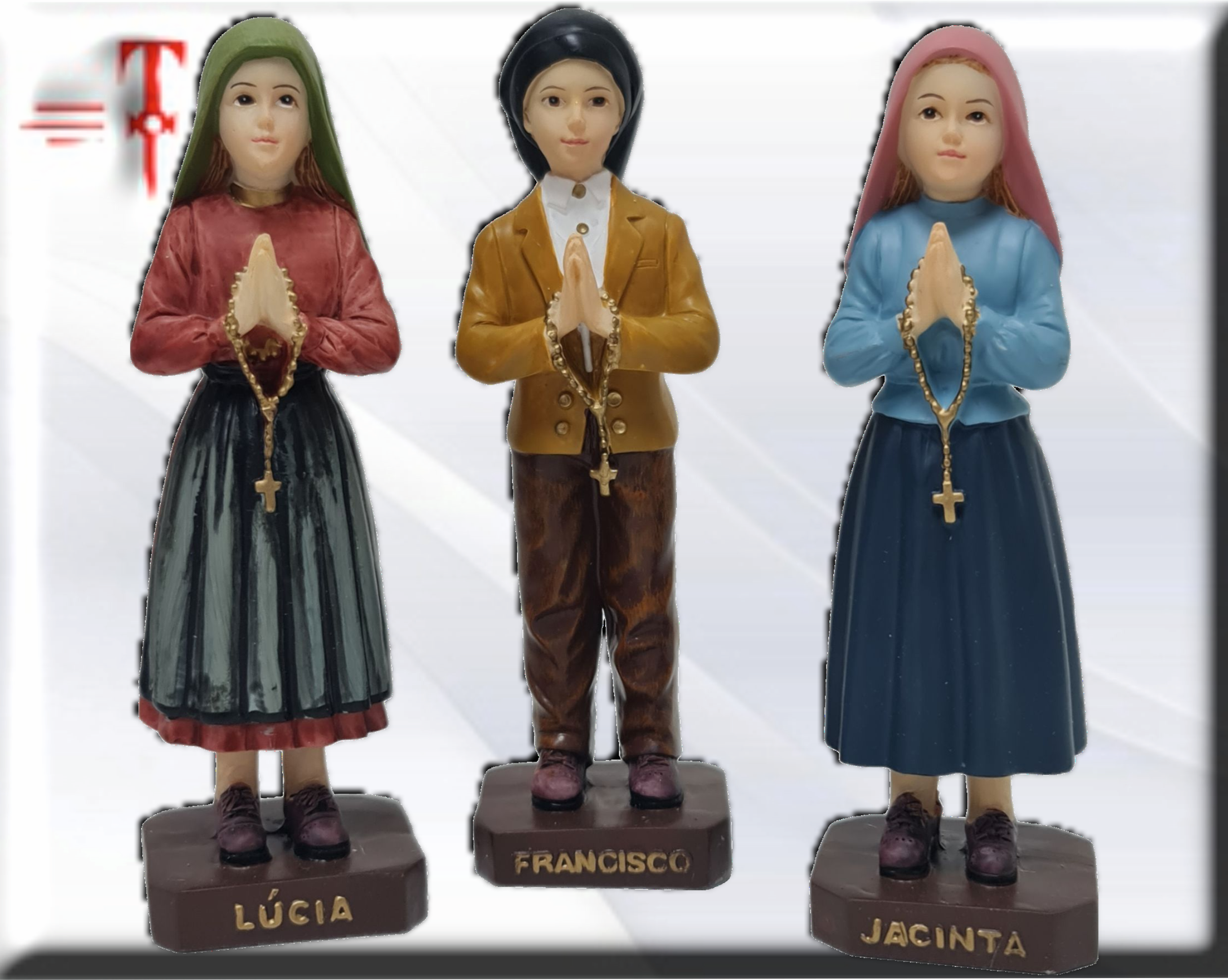 Los tres pastorcitos de Fátima , Santos y Vírgenes católicos , productos Religiosos - Imagen 3