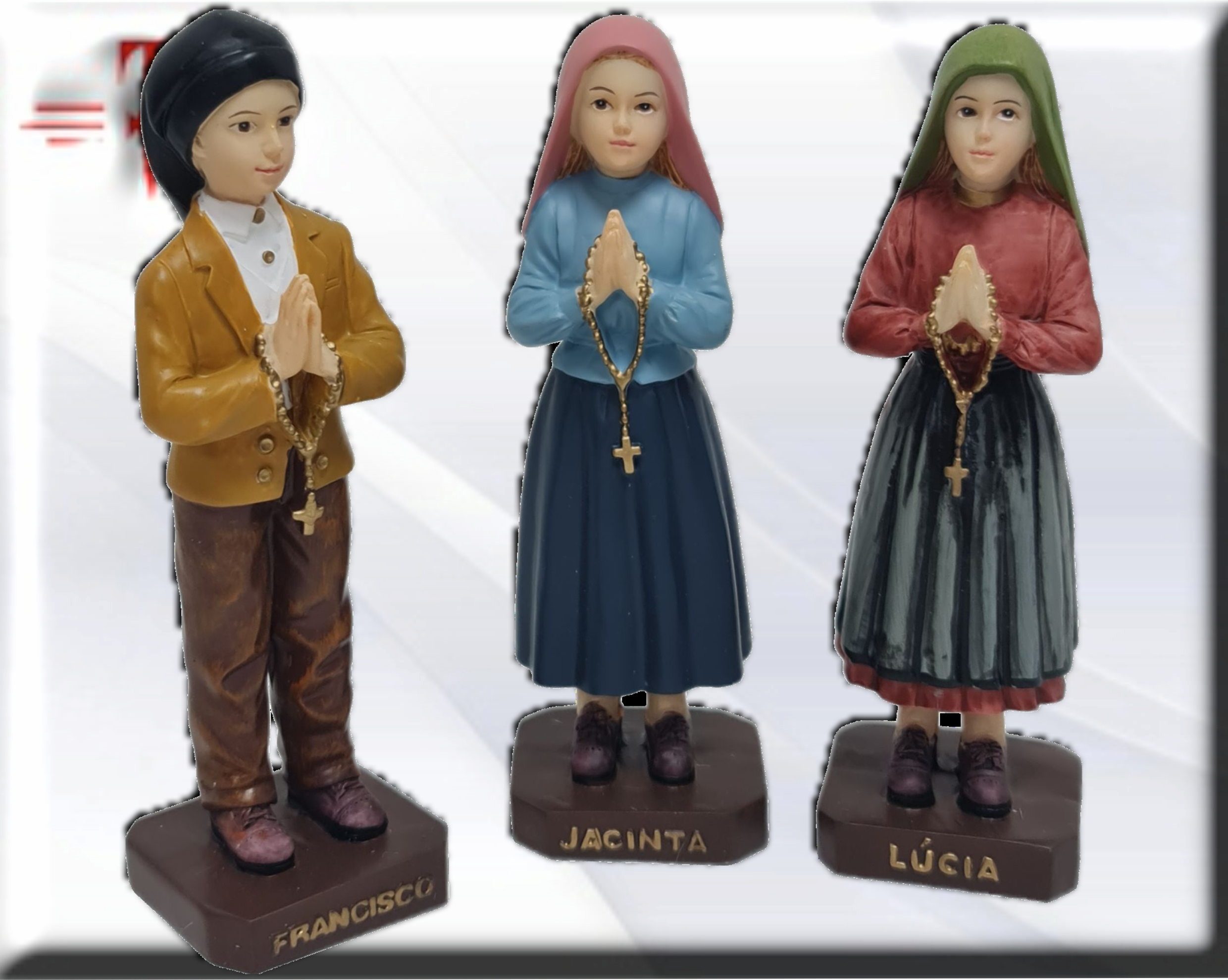 Los tres pastorcitos de Fátima , Santos y Vírgenes católicos , productos Religiosos - Imagen 4