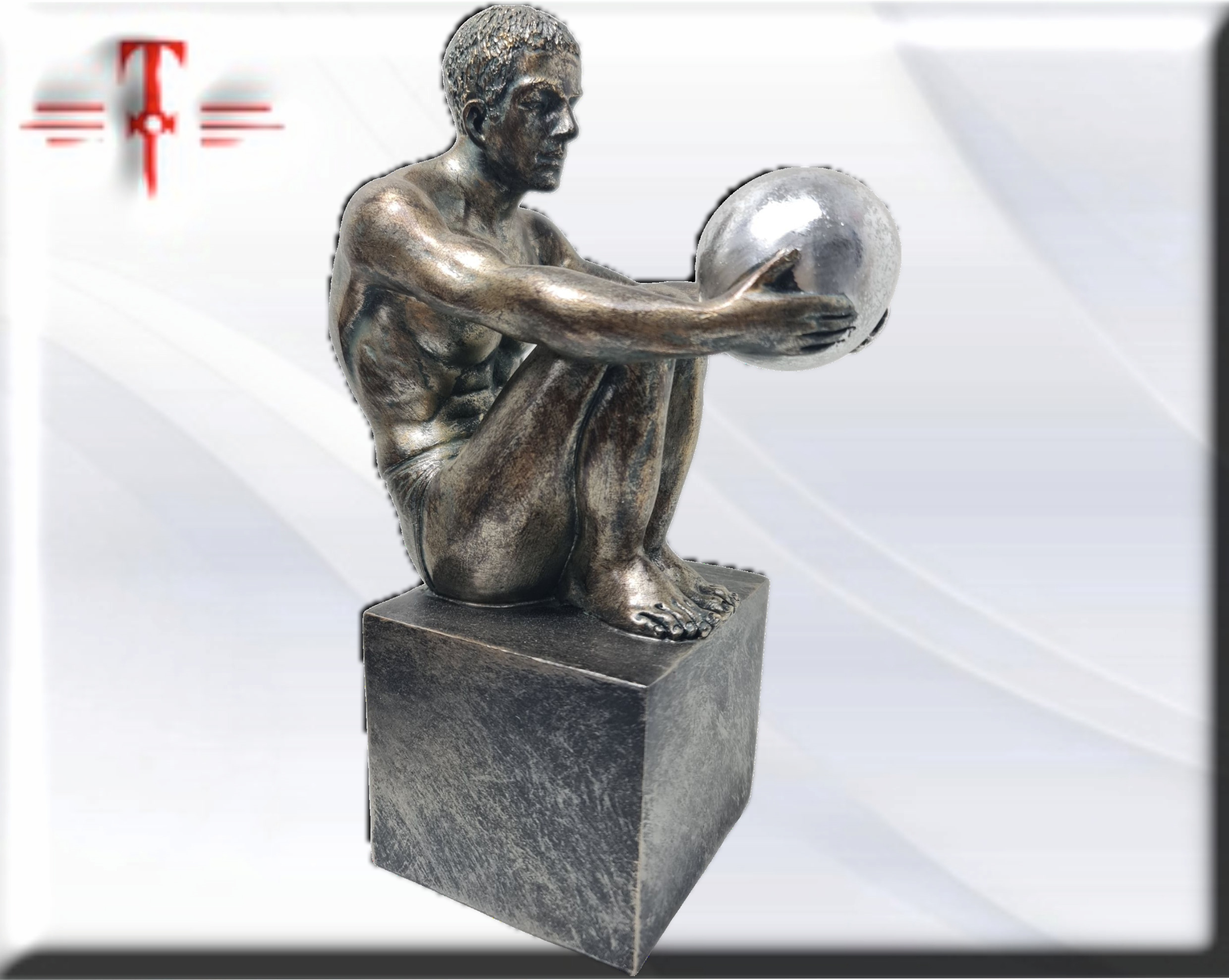 hombre sentado con bola, de estilo Veronese - Imagen 2