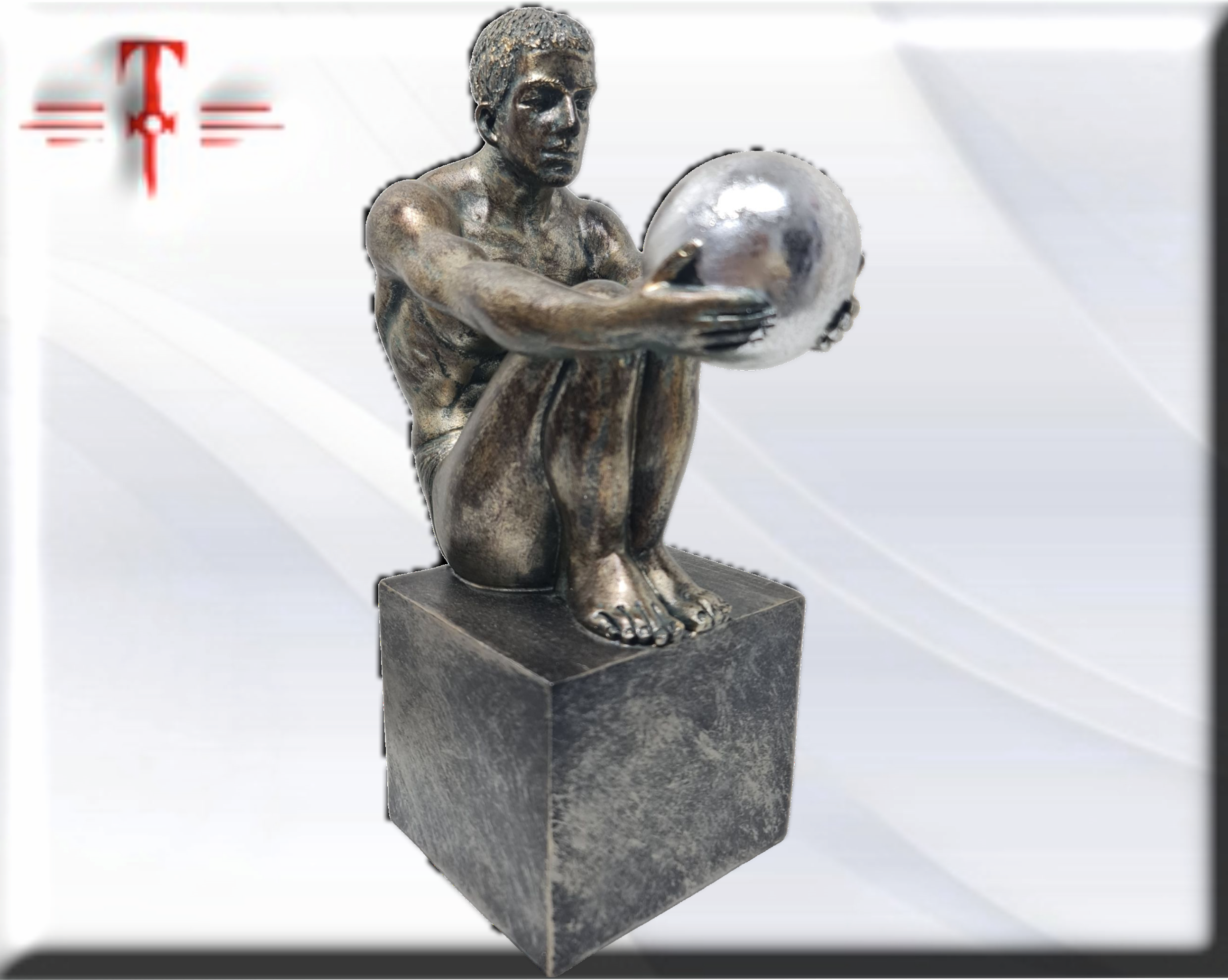 hombre sentado con bola, de estilo Veronese - Imagen 4