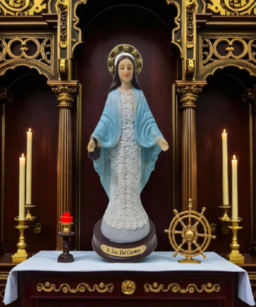 Figura de la Virgen del Carmen en Resina   . Santos y vírgenes católicos, productos religiosos