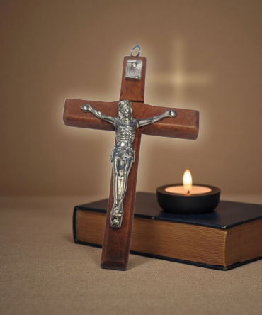 Cruz de madera 9cm  , Joyeria religiosa