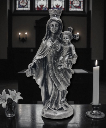 Figura de la Virgen del Carmen en metal – 10 cm . Santos y vírgenes católicos, productos religiosos