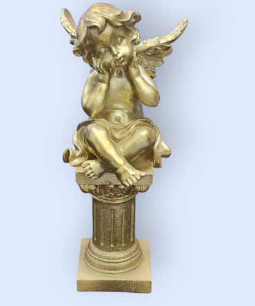 Estatua de Ángel con Base Decorativa