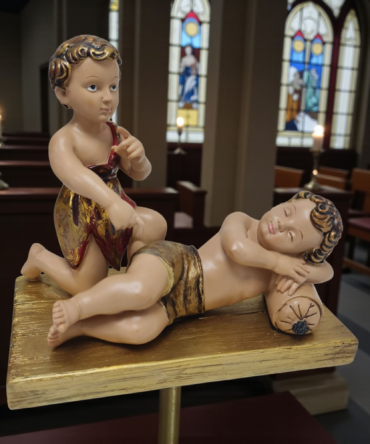 Niño Jesus dormido con Juanito , Santos y Vírgenes católicos , productos Religiosos