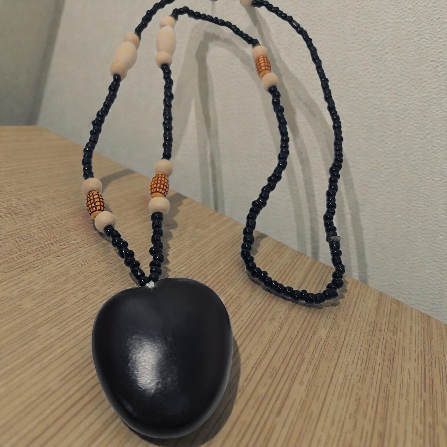 Amuleto, protección, collar de corazón Shangó , corazón de Mar , cayajabo - Imagen 2