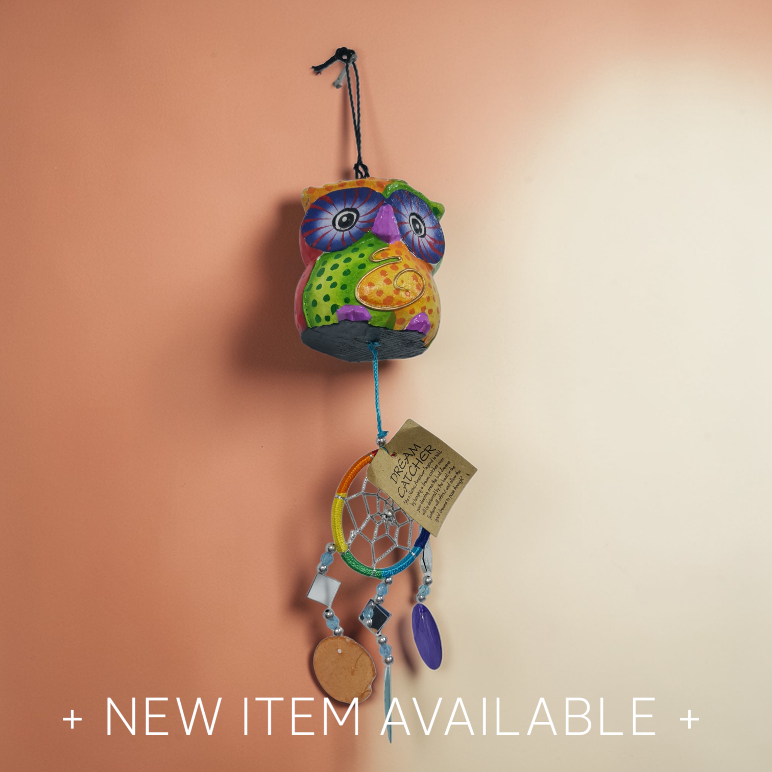 Colgador Buho colorido , dream catcher