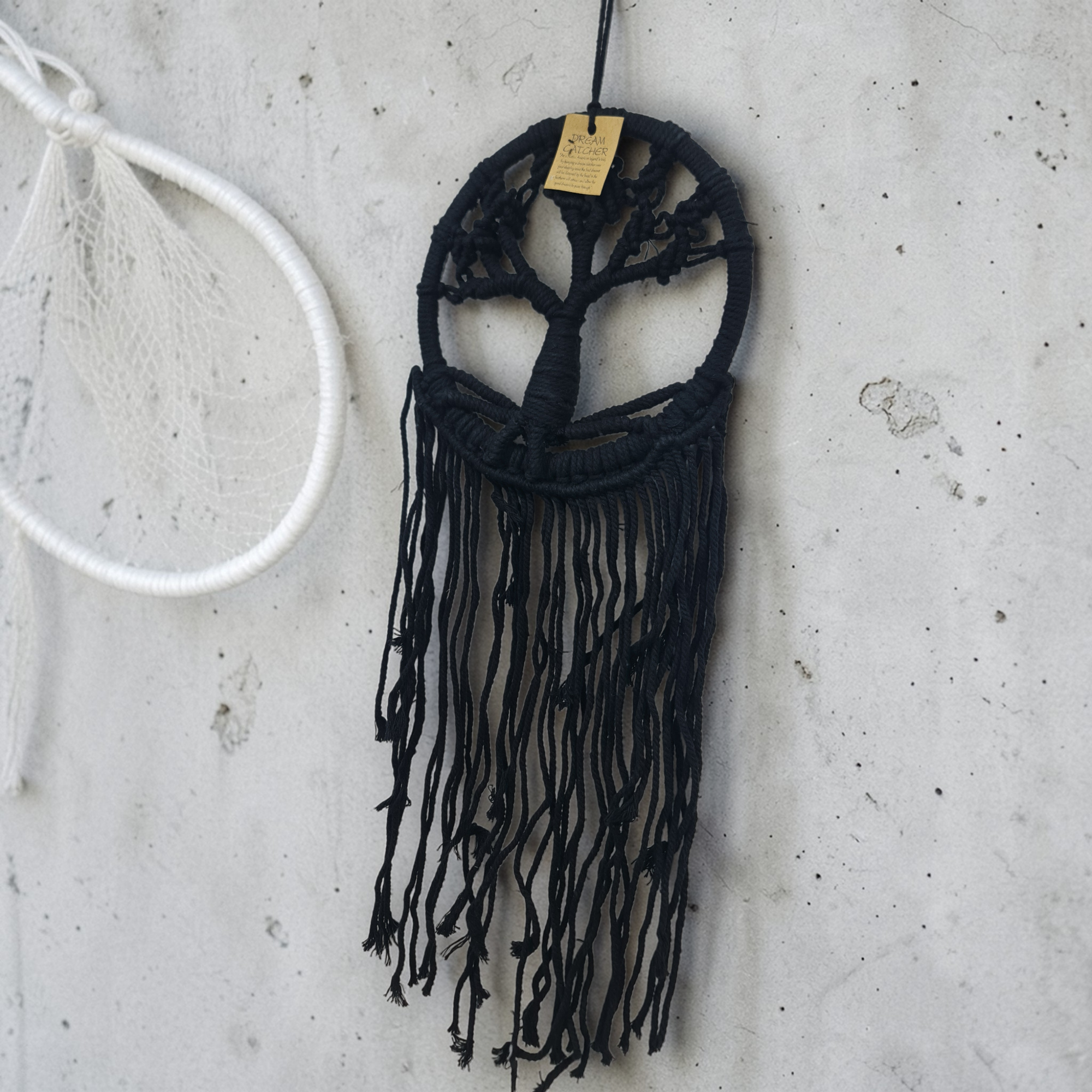 Atrapasueños macrame arbol negro - Imagen 2