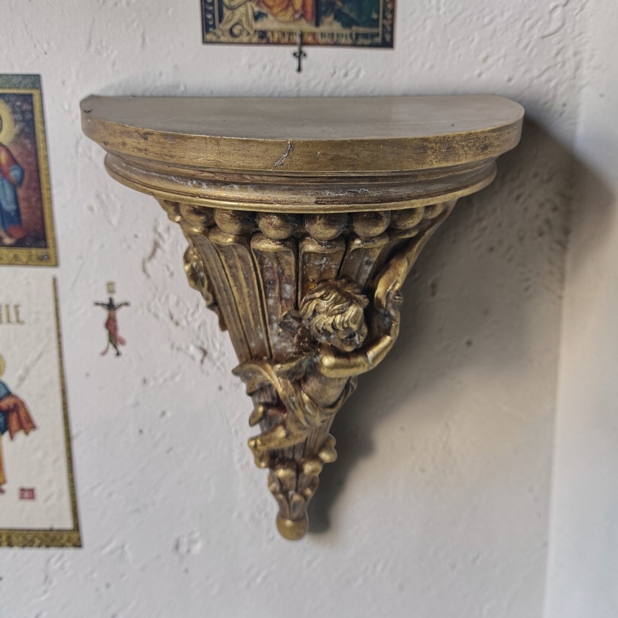 Mensula dorada para santo , Santos y Vírgenes católicos , productos Religiosos - Imagen 2