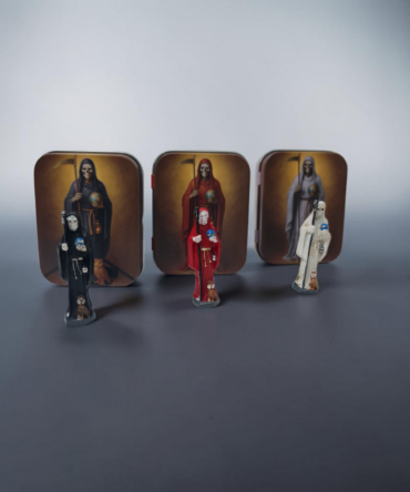 Estatua Santa Muerte 5cm , en lata , Santísima Muerte