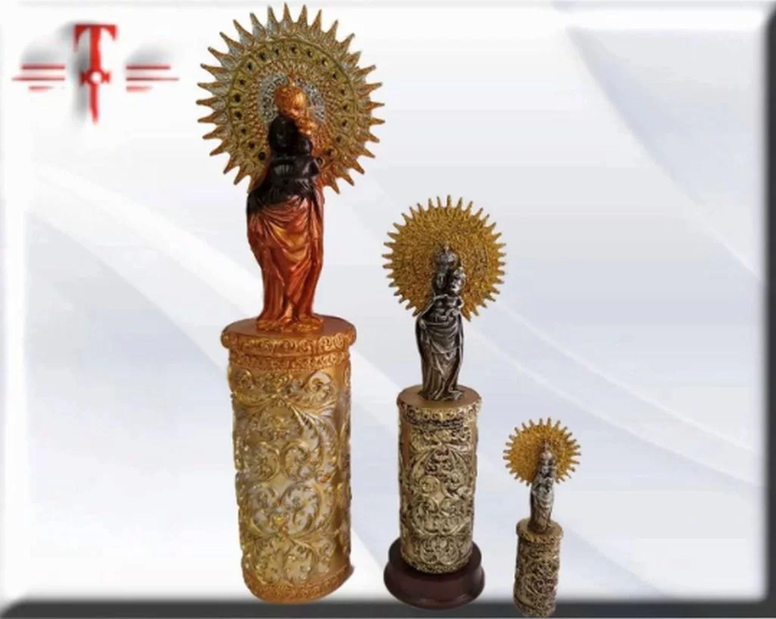 Figura de la Virgen del Pilar en Resina Fina – Alta Calidad - Imagen 2