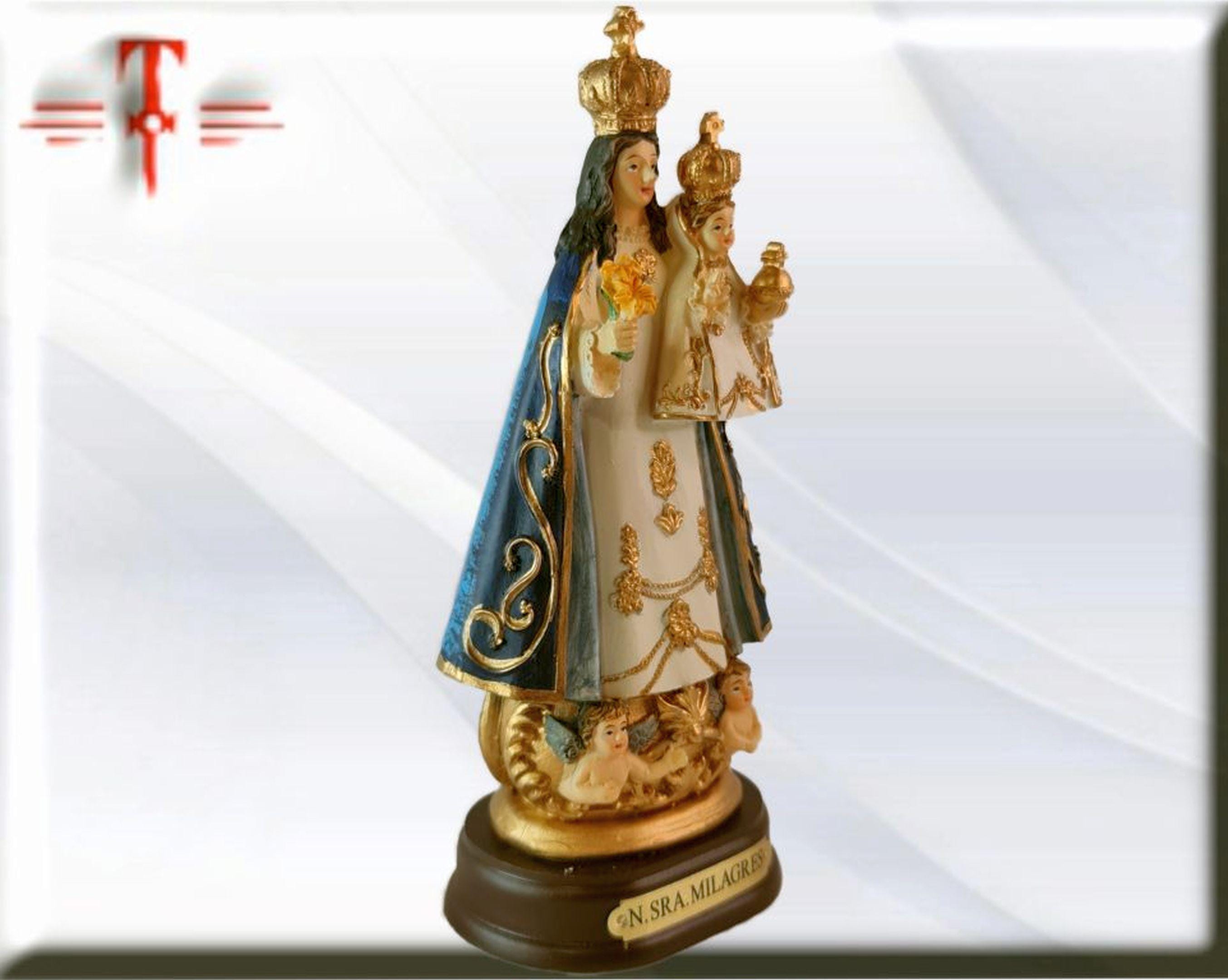 Figura de la Virgen de los Milagros en Resina Premium – 15 cm, productos Religiosos - Image 4