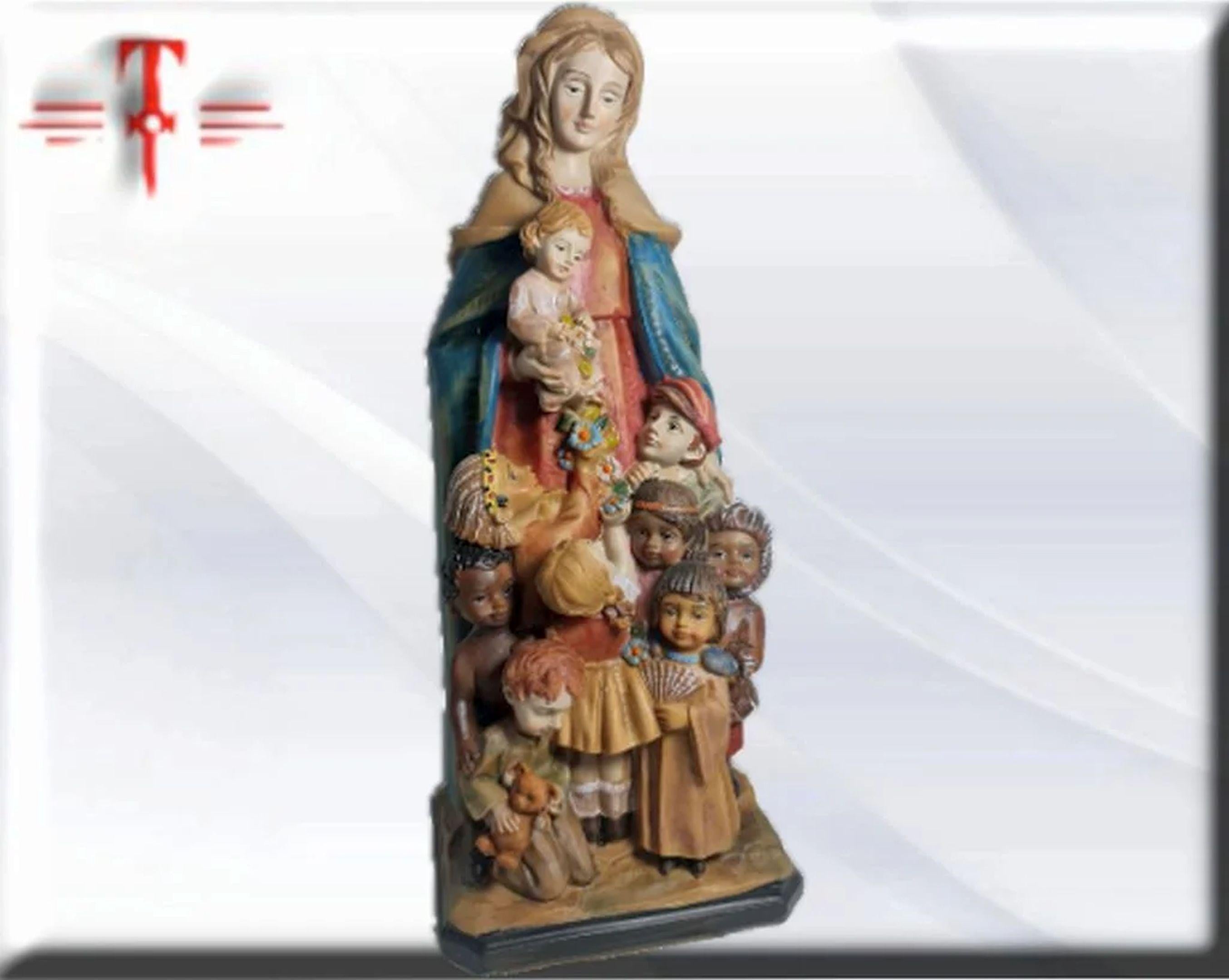 Figura de la Virgen de los Desamparados en Resina Premium – 26 cm , productos Religiosos - Image 3