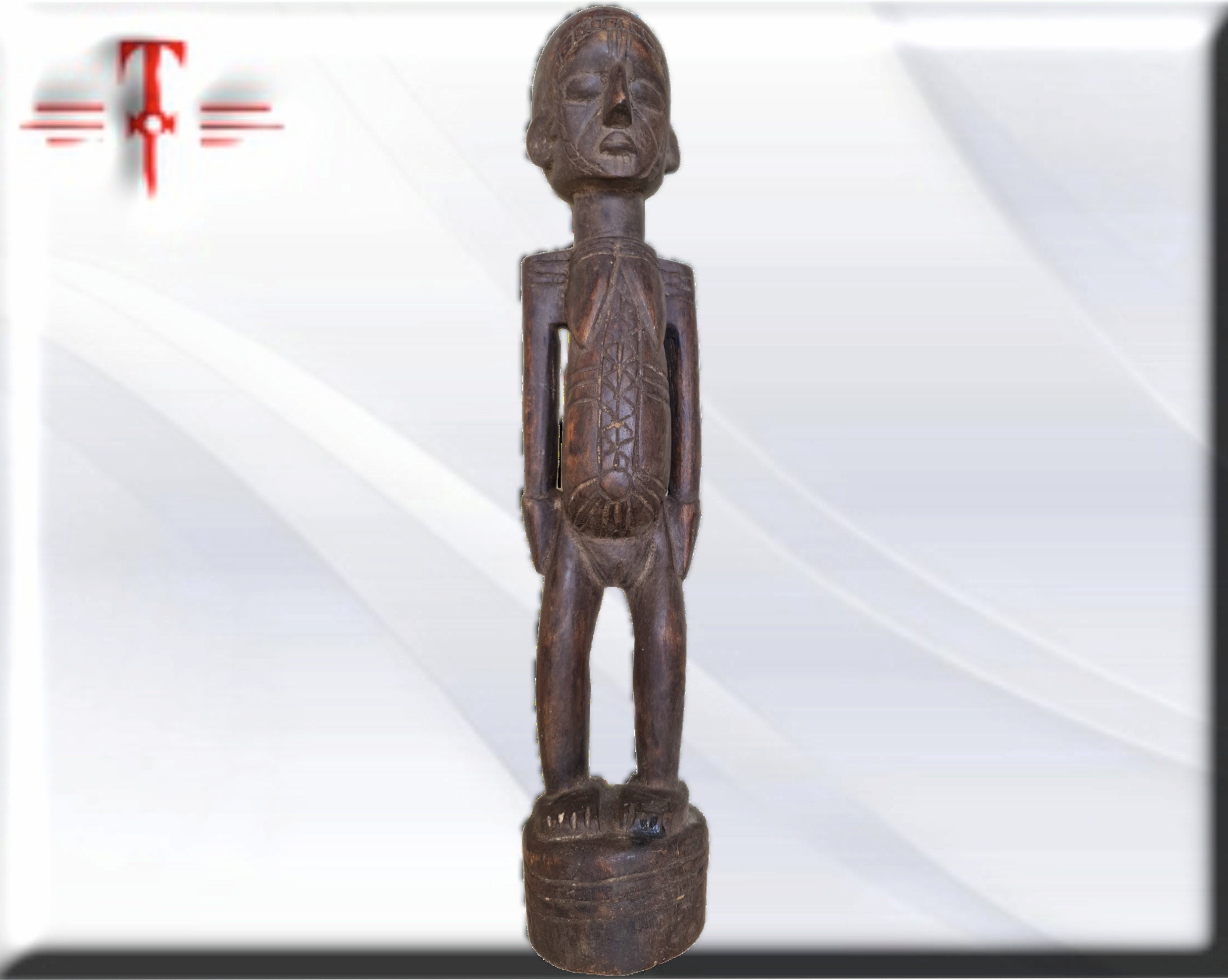 Fetiche Magbetu Congo Tribal , arte Africano , Galería de arte , hecho a mano - Imagen 3