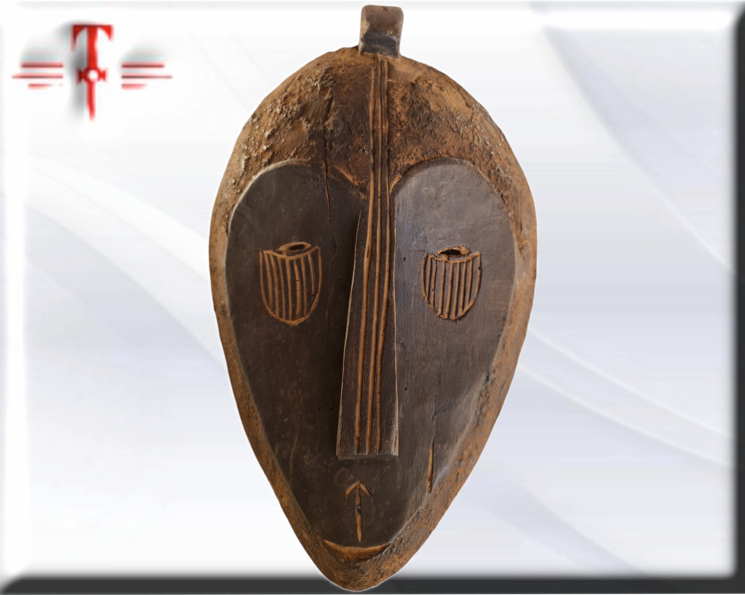 Máscara Mangbetu Congo , arte africano , Galería de arte , antigüedad - Imagen 3