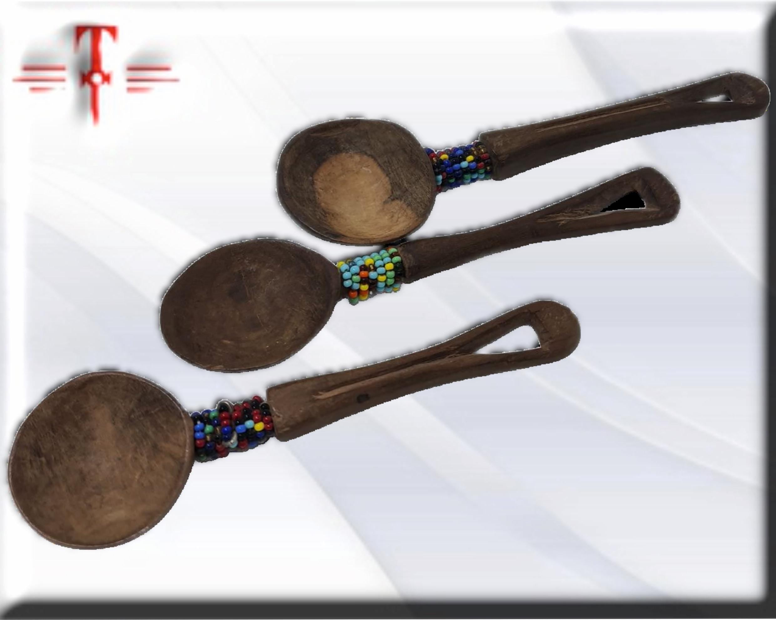 conjunto 3 cuacharas decorativas, Arte africano , Galería de Arte , antigüedad , Artesanía africana - Imagen 5