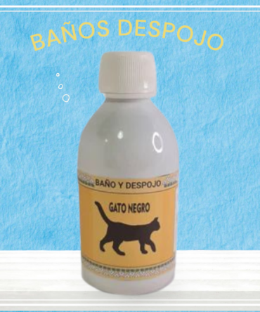 Gato negro , baño de despojo con propósito, limpiezas energéticas
