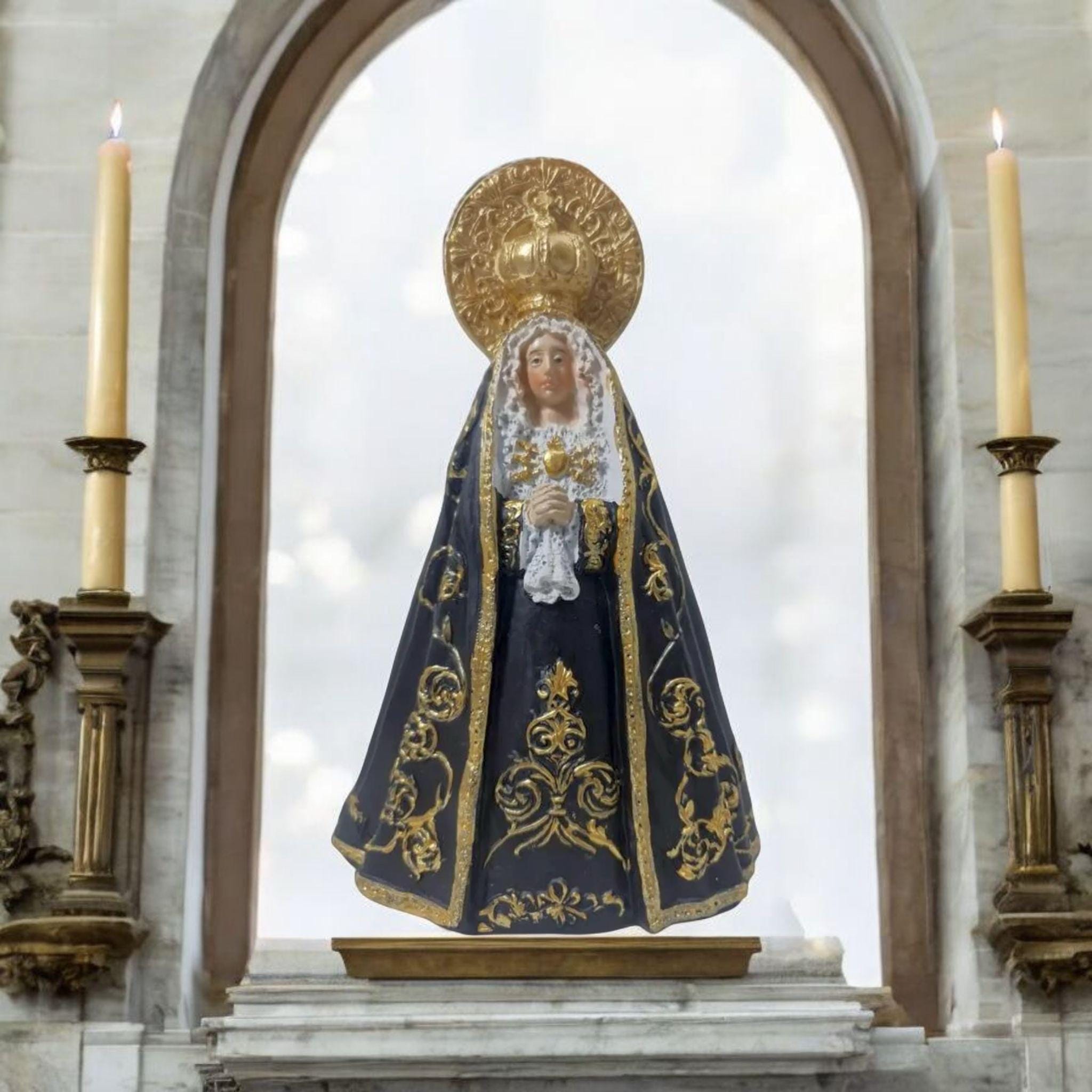 Figura de la Virgen de Los Volcanes (Lanzarote) en Resina Premium – 21 cm , productos Religiosos