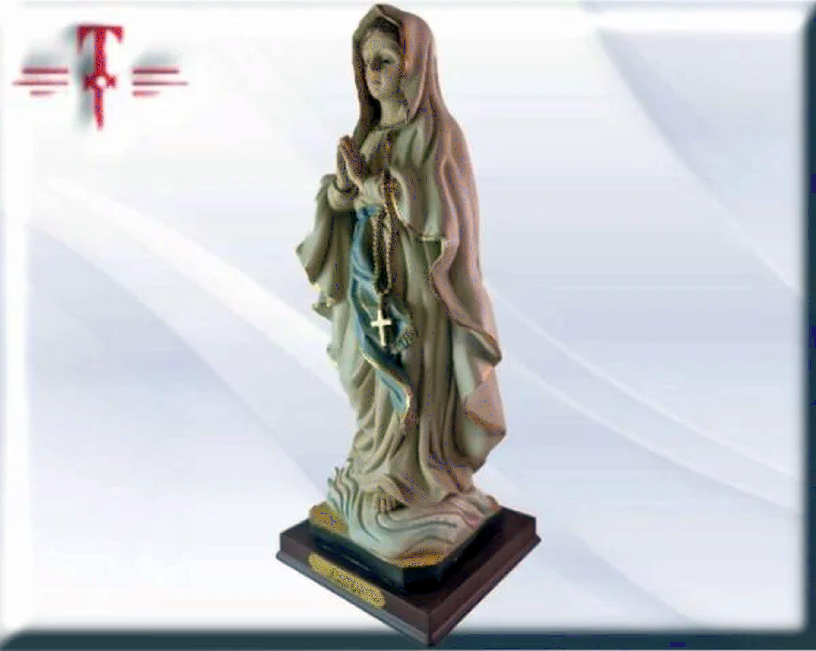 Figura de la Virgen de Lourdes en Resina – Alta Calidad (3 Tamaños Disponibles) , productos Religiosos - Image 3