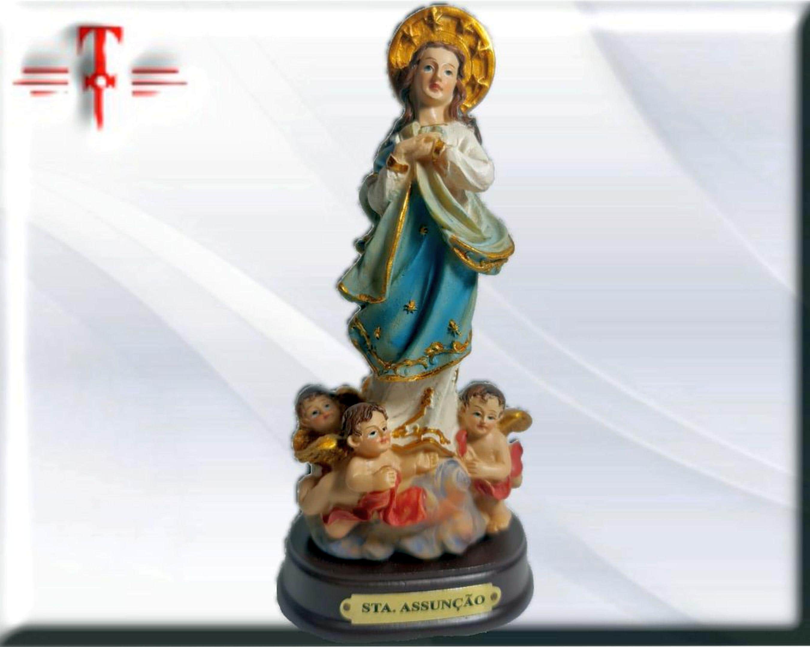 Figura de la Virgen de la Asunción en Resina – 15 cm , Santos y Vírgenes católicos , productos Religiosos - Image 2