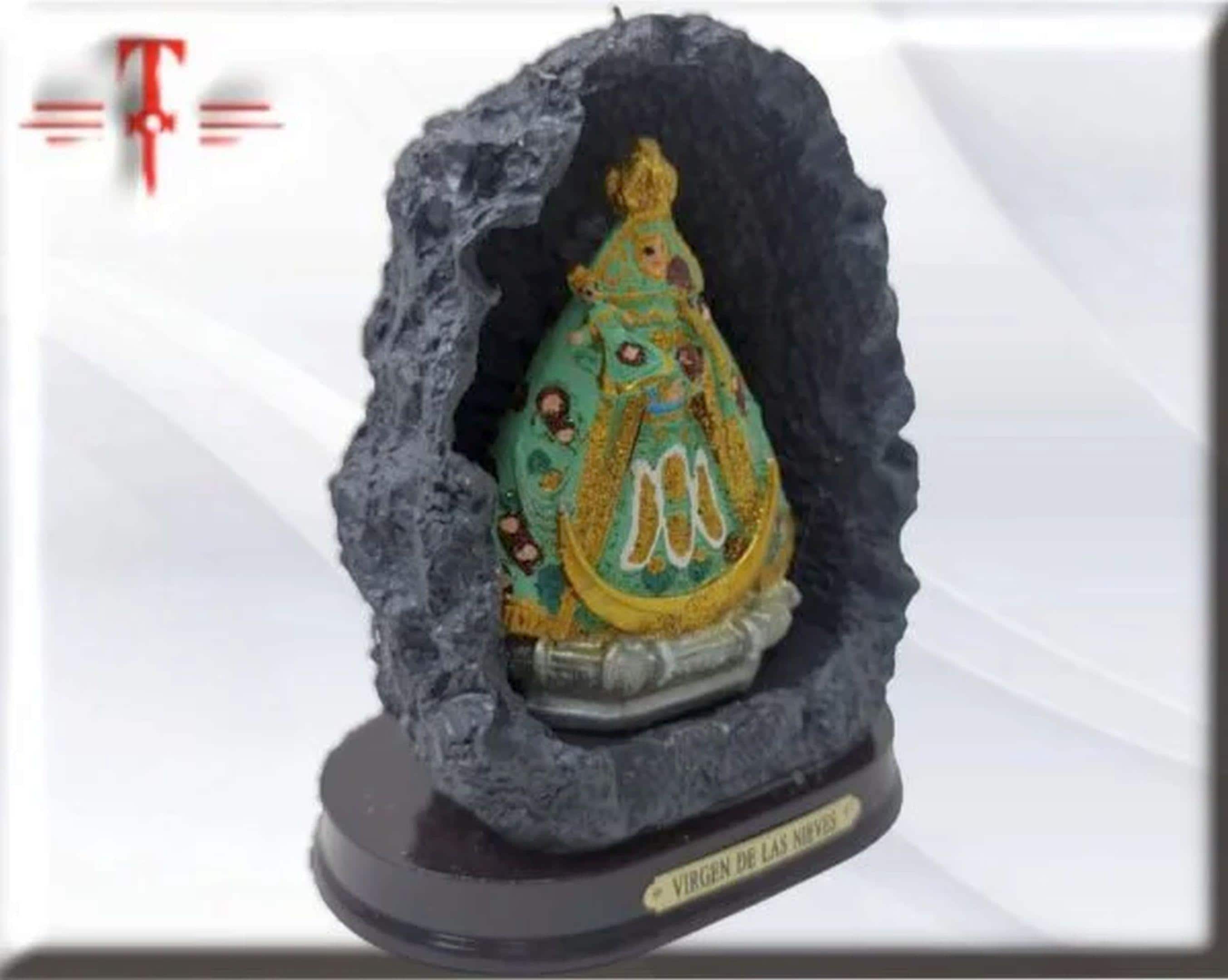 Figura de la Virgen de las Nieves en la Cueva (La Palma) en Resina – 12 cm , productos Religiosos - Image 3