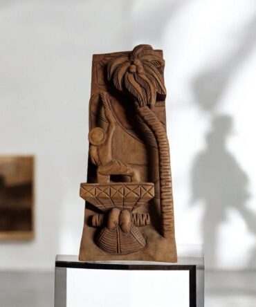Escultura relieve palmera Tribal , arte Africano , Galería de arte , hecho a mano , Original