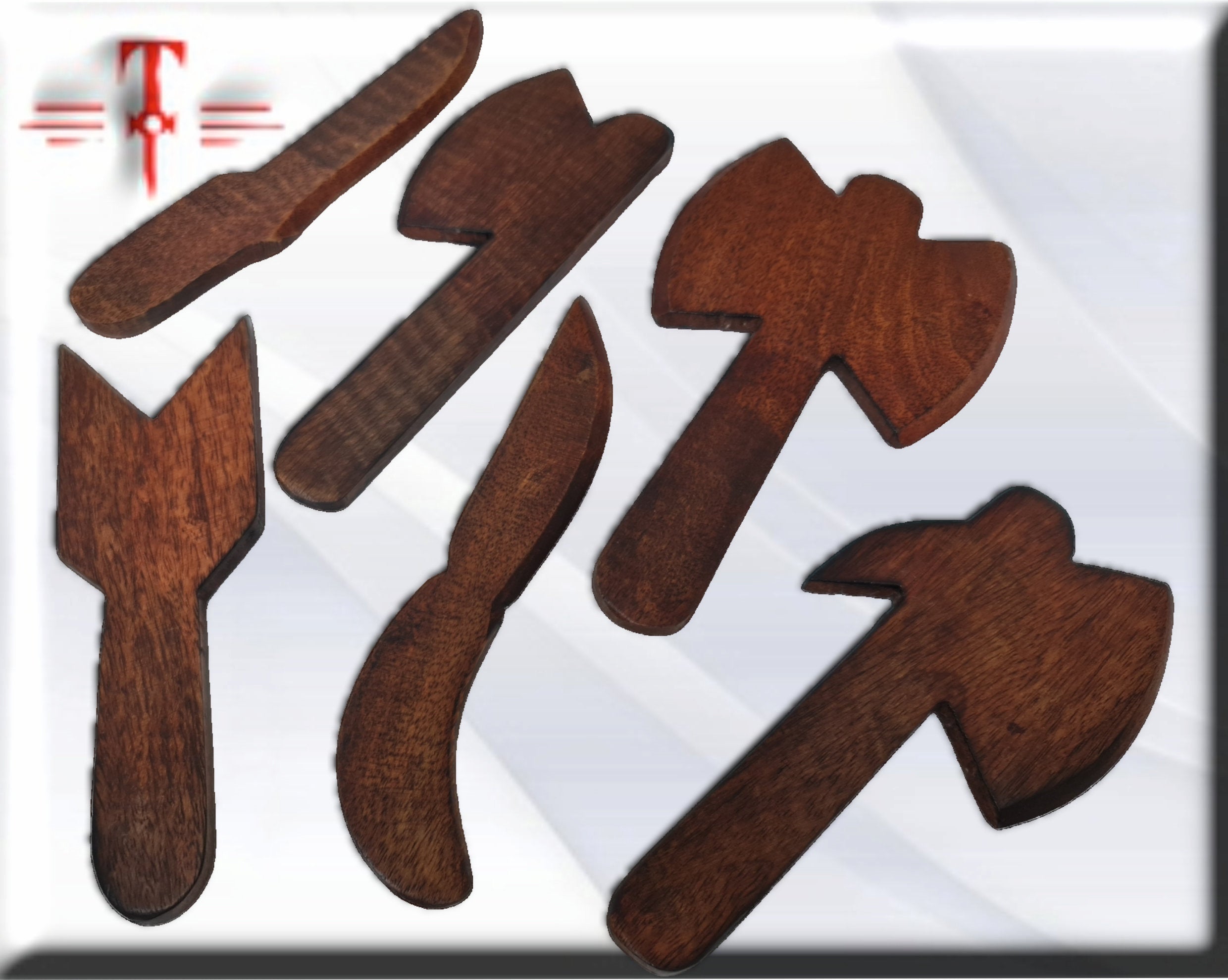 Herramientas Shangó de madera Santería - Imagen 4
