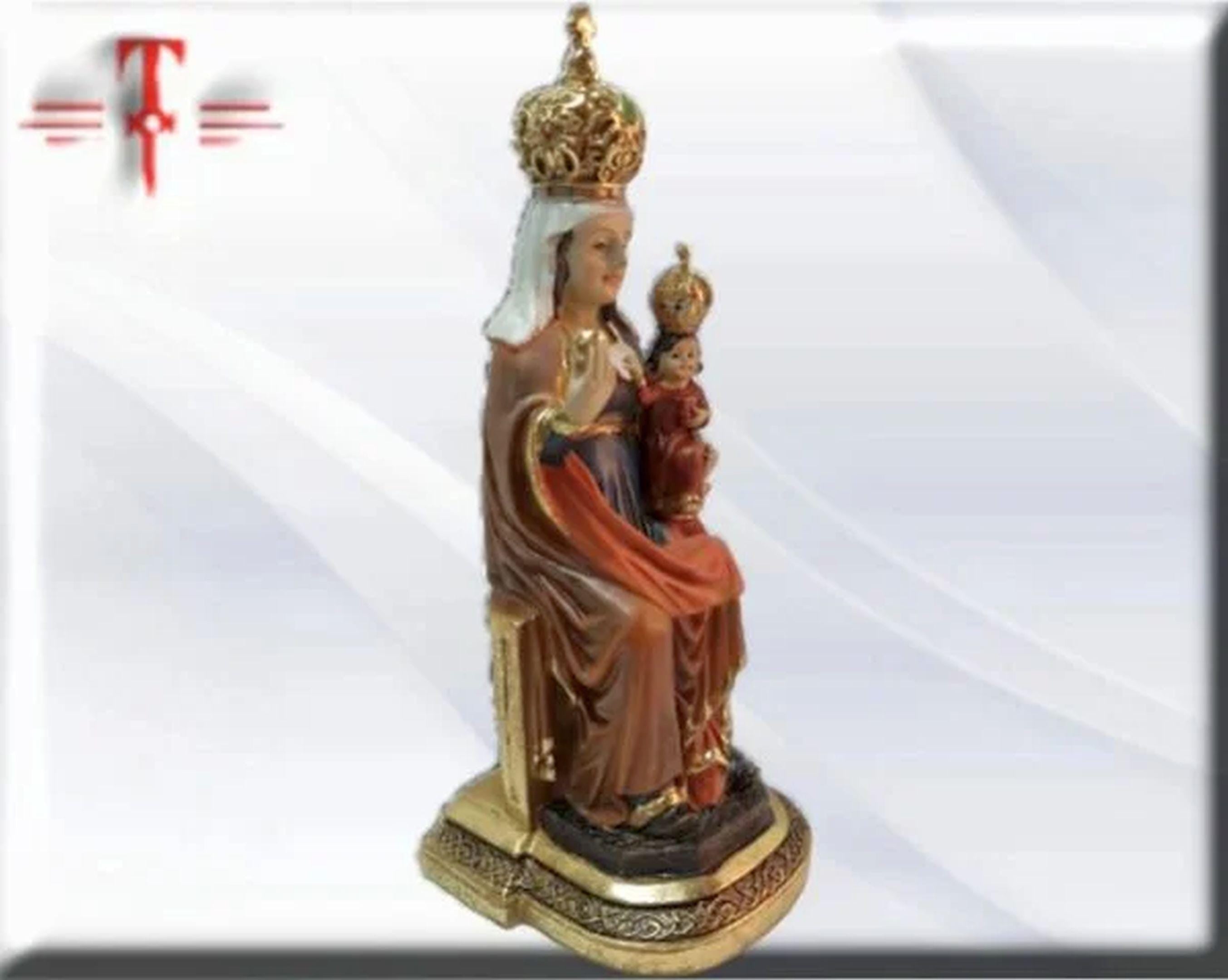 Figura de la Virgen de San Lorenzo en Resina Premium – 20 cm , productos Religiosos - Image 4