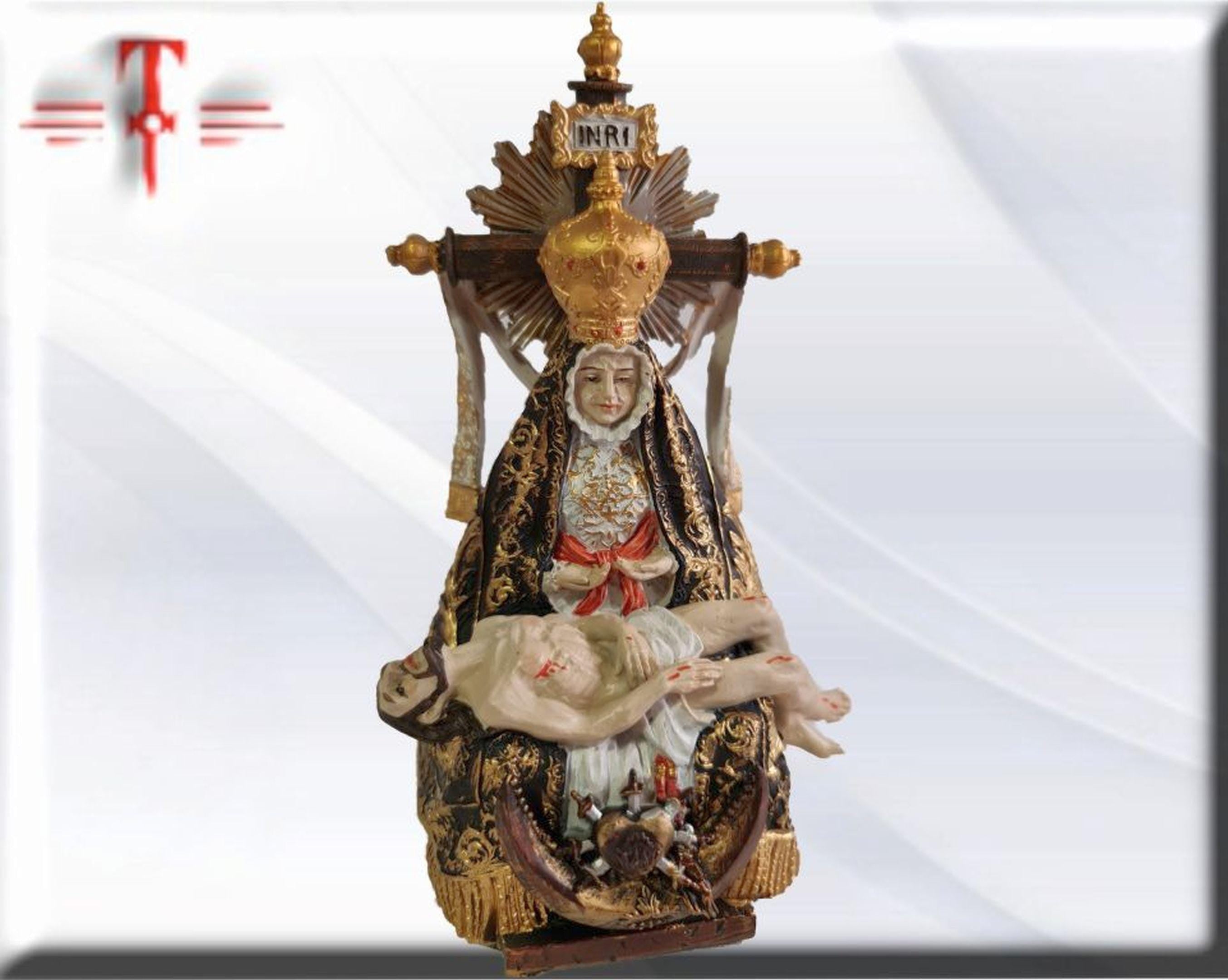 Figura de la Virgen de las Angustias en Resina – 11 cm , productos Religiosos - Image 3