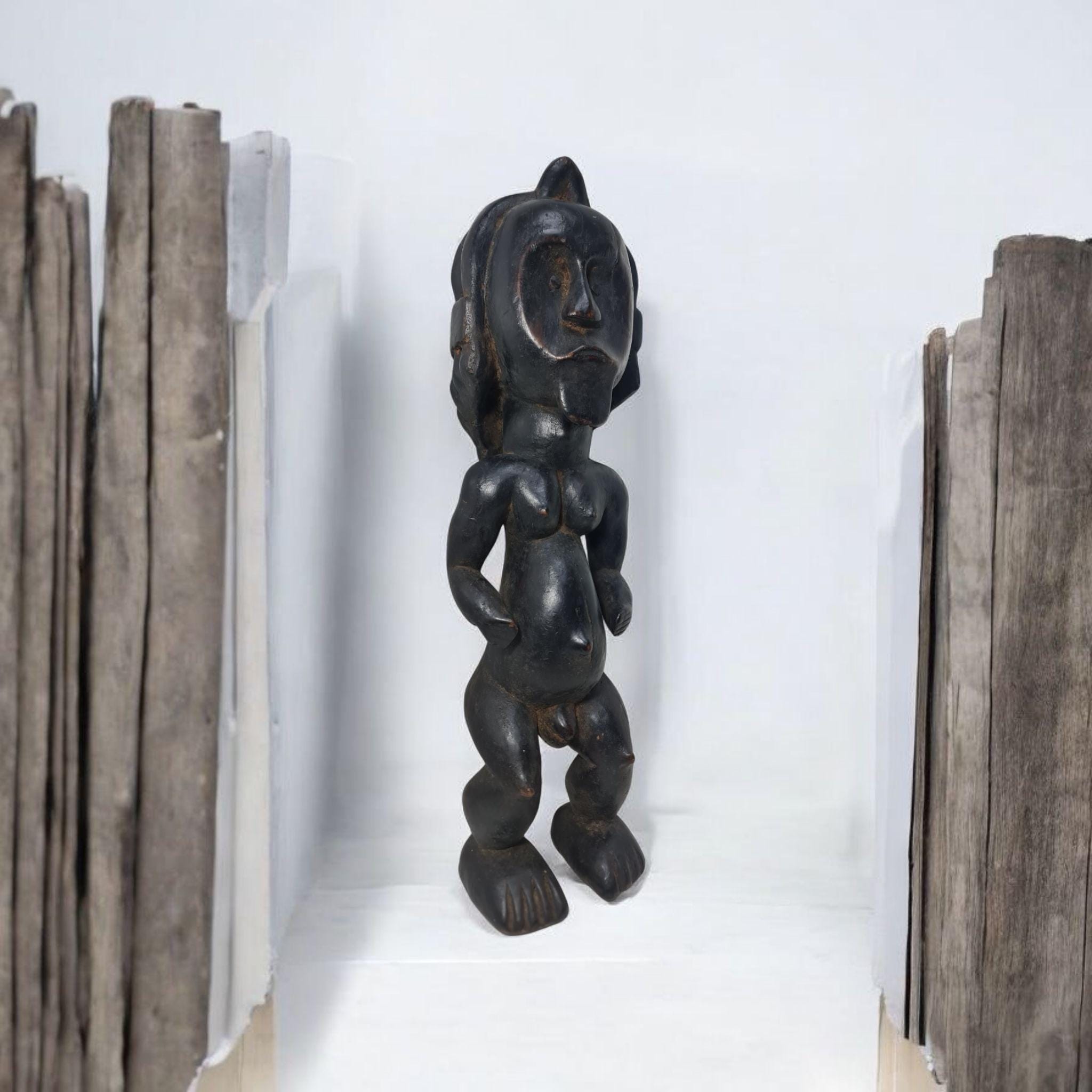 Fetiche Magbetu Congo Tribal , arte Africano , Galería de arte , hecho a mano
