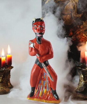 Figura Yeso Exú Lucifer , Candomble , kimbisa, Umbanda