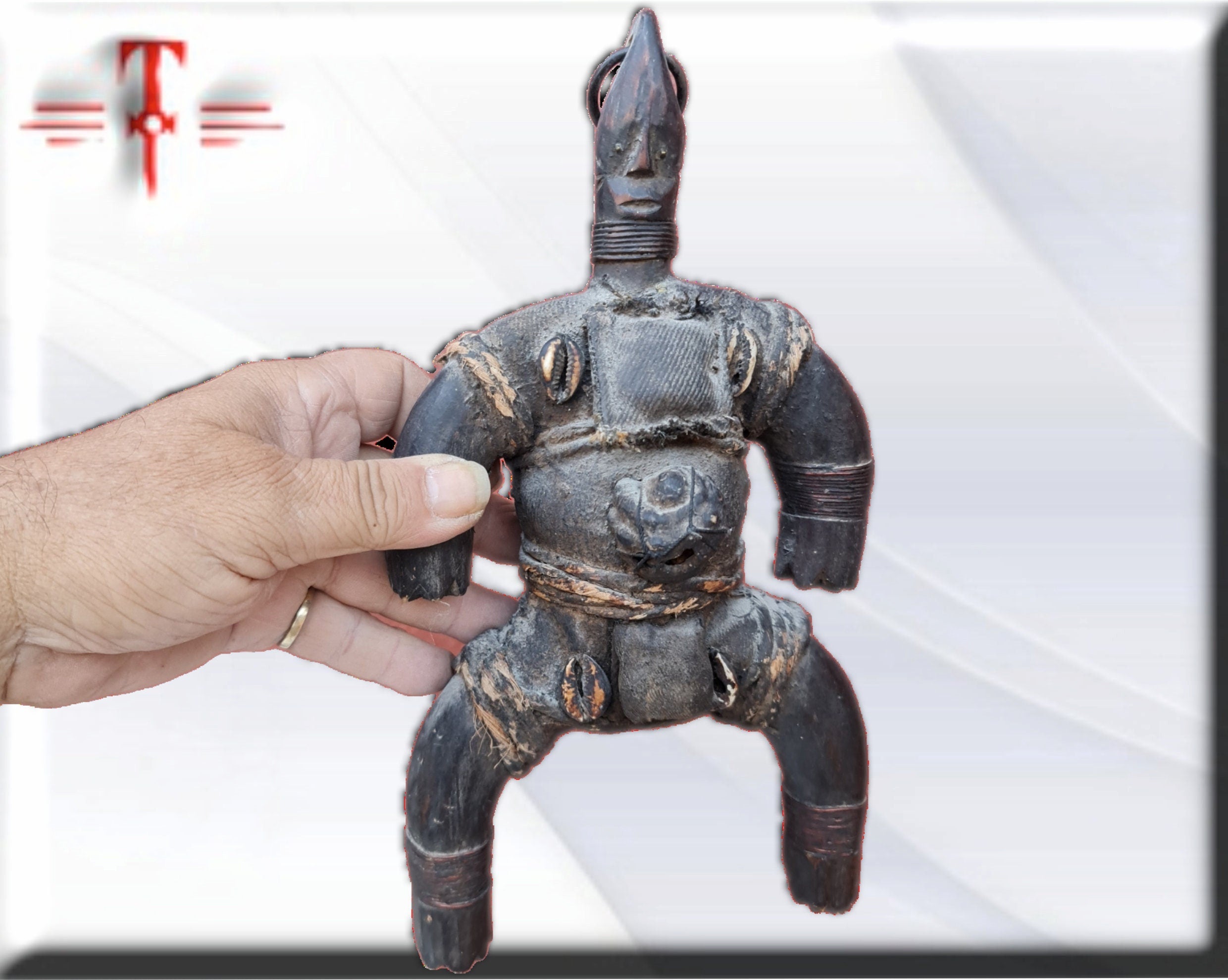 Fetiche Muñeca de la Fertilidad Namji (Camerún) – Arte Africano Tradicional (29 cm) - Imagen 2