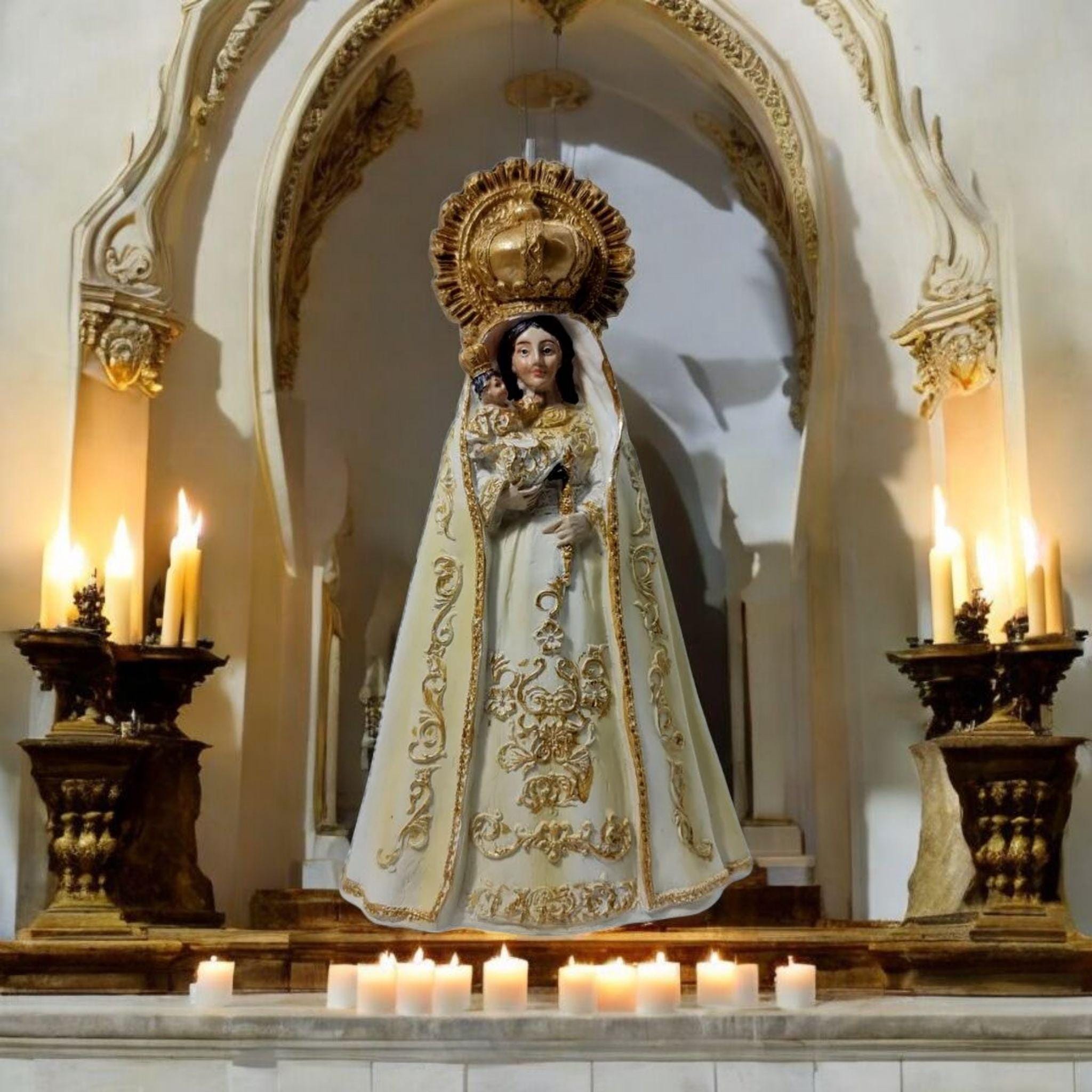Figura de la Virgen de los Reyes (El Hierro) en Resina Premium – 20 cm , productos Religiosos