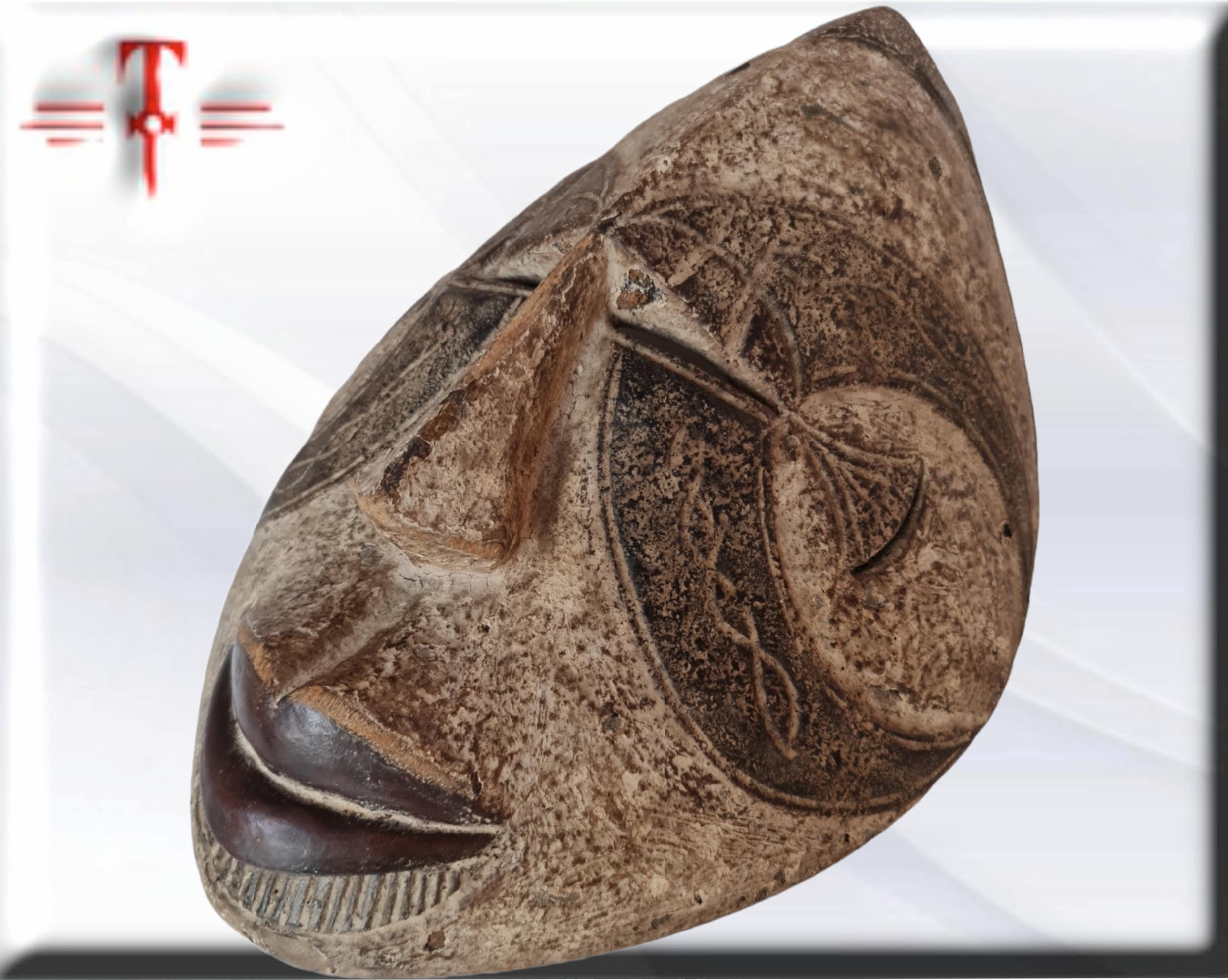 Máscara Antigua Bembe (Congo) – Arte Africano del Siglo XX (37 cm) - Imagen 3