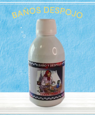 Tumba trabajo, baño de despojo de 250ml formulado con hierbas y esencias sagradas