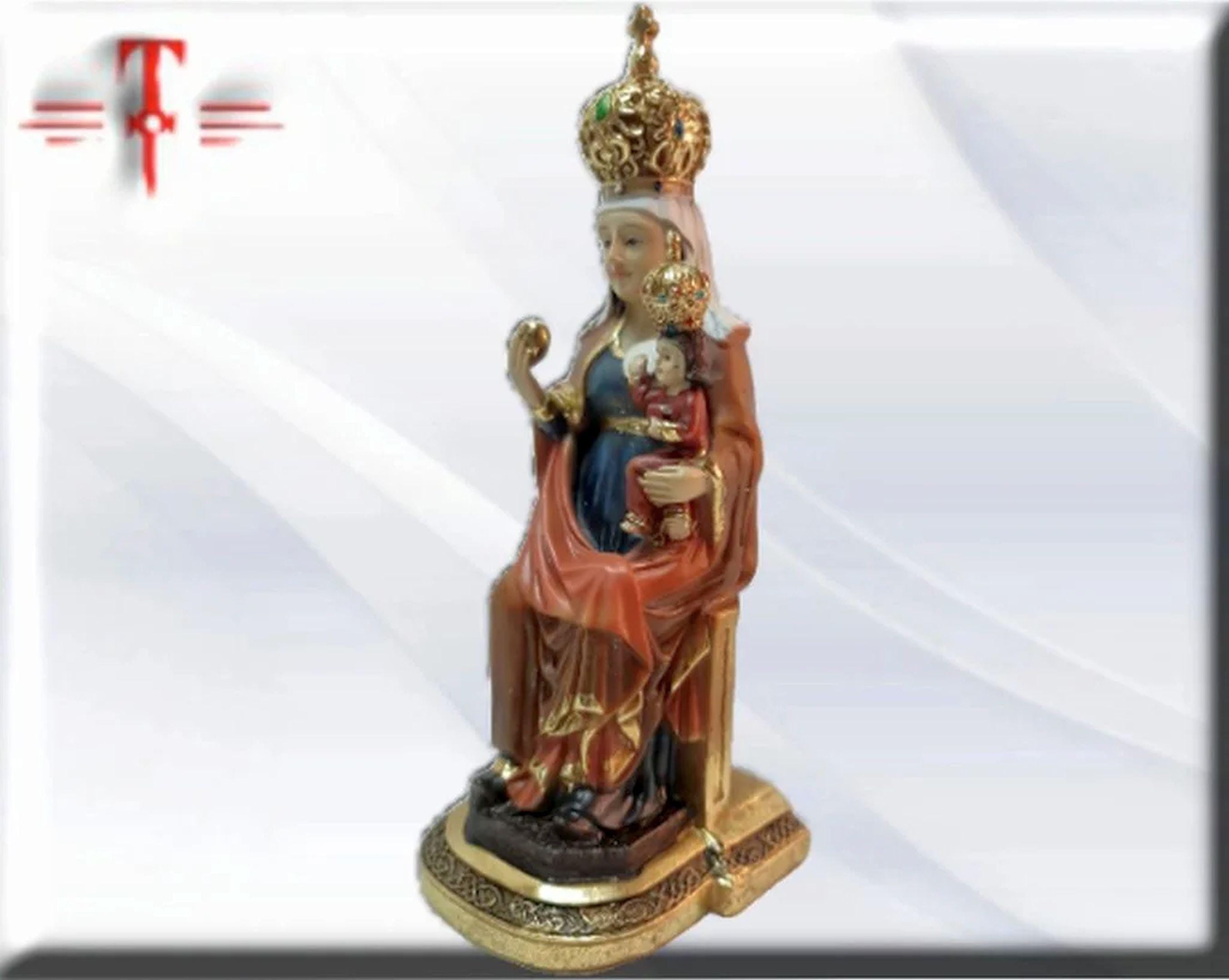 Figura de la Virgen de San Lorenzo en Resina Premium – 20 cm , productos Religiosos - Image 3