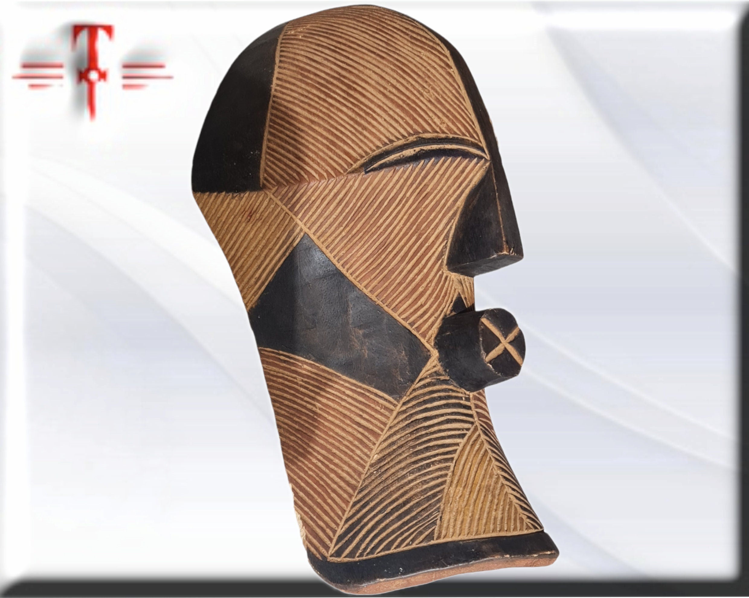 Máscara Antigua Songye (Congo) – Arte Africano de Galería (43 cm) - Imagen 3