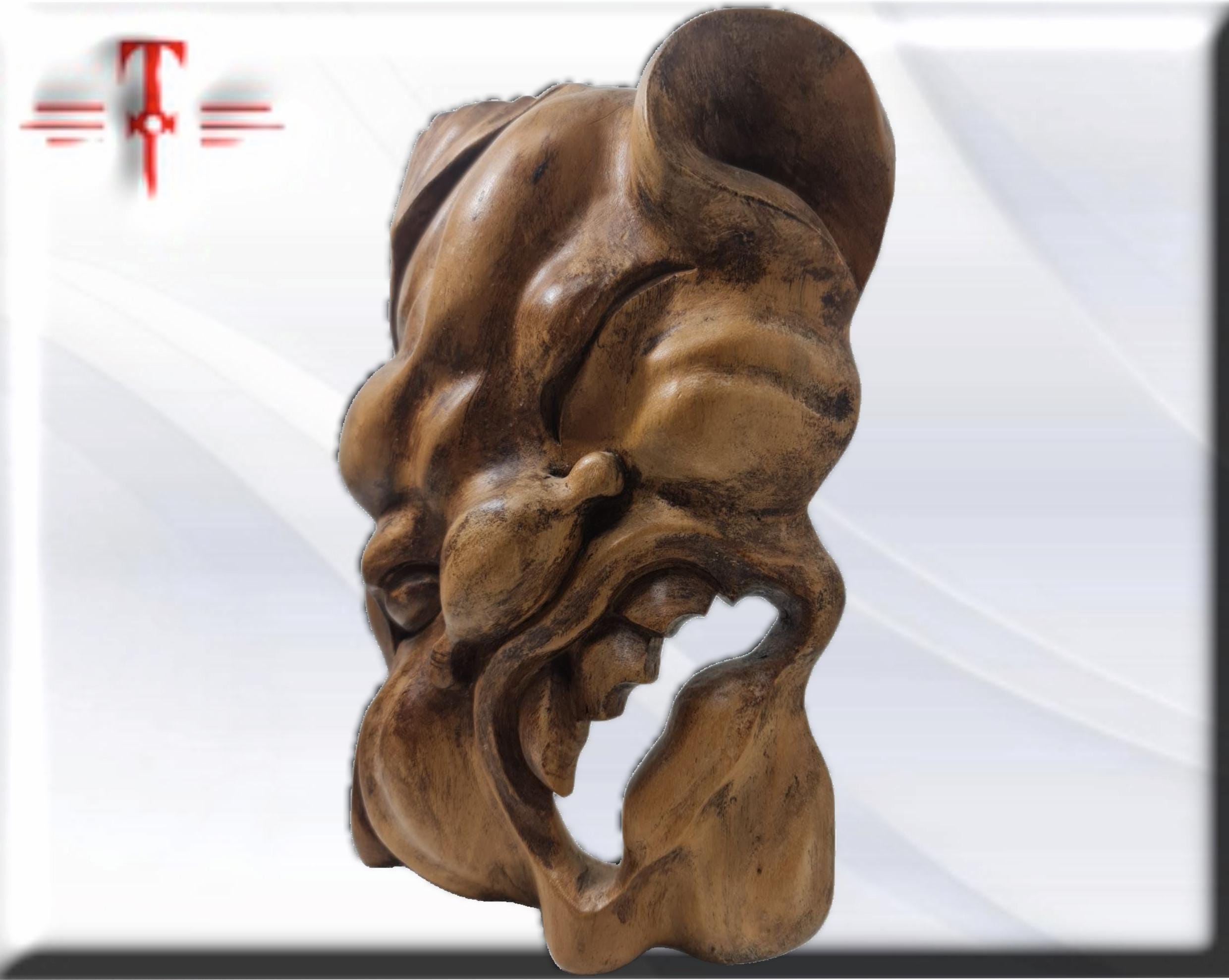 Máscara de Rostro Tradicional – Pieza Única de Arte Africano de Colección - Imagen 3