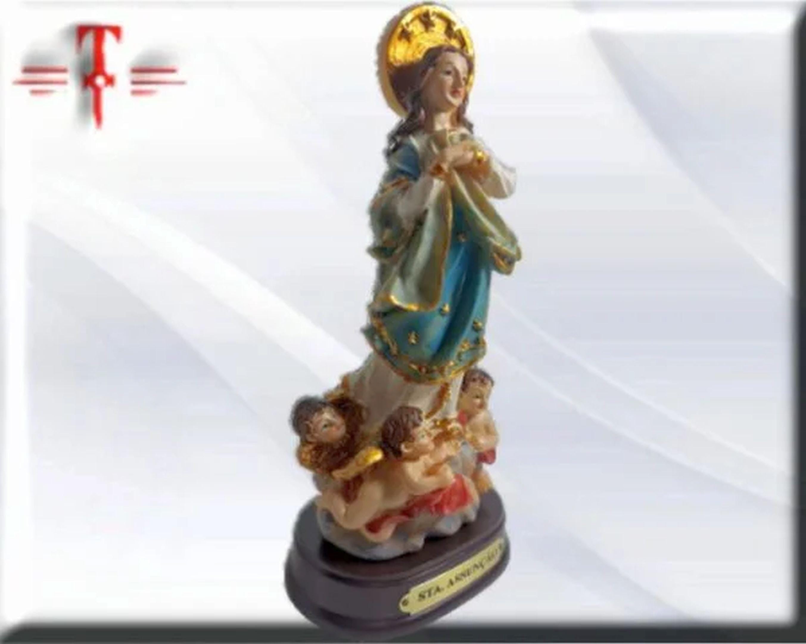 Figura de la Virgen de la Asunción en Resina – 15 cm , Santos y Vírgenes católicos , productos Religiosos - Image 3