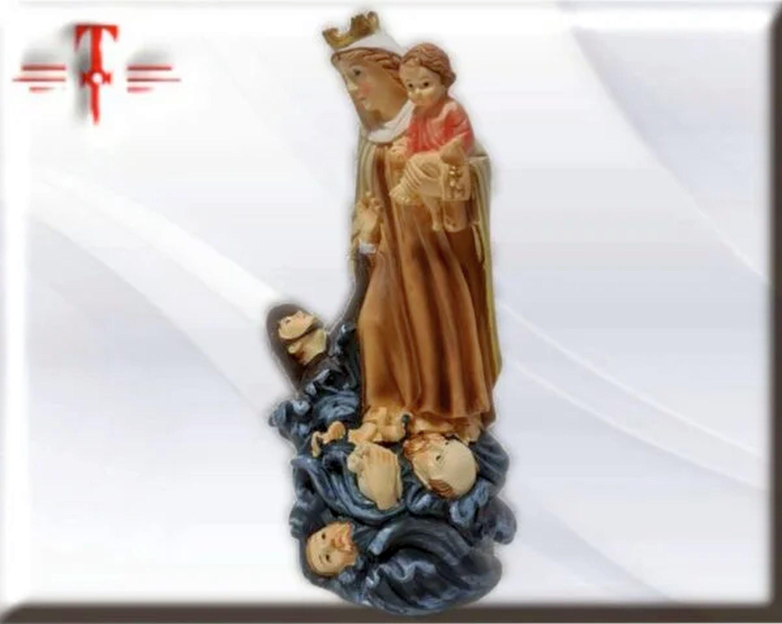 Figura de la Virgen del Carmen Marinera en Resina , Santos y Vírgenes católicos , productos Religiosos - Image 2