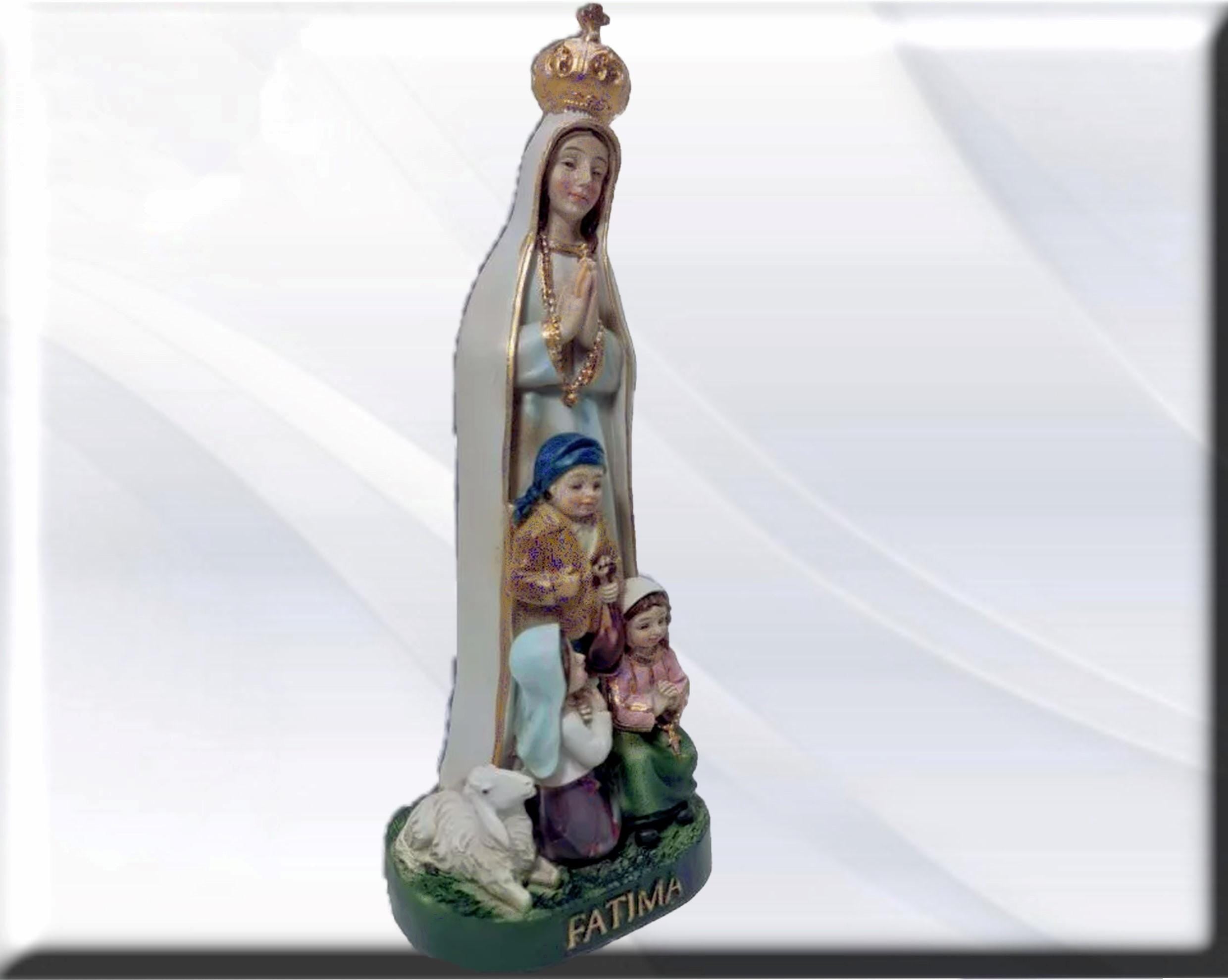 Nuestra señora de Fátima con pastores . Catholic Saints and Virgins, Religious products, - Imagen 3