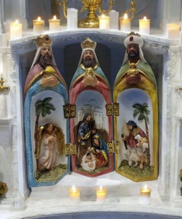 Tríptico Reyes Magos , Santos y Vírgenes católicos , productos Religiosos , Hecho en Portugal