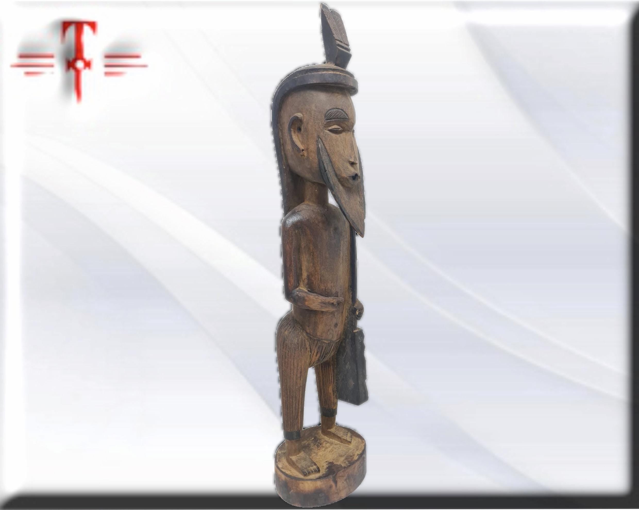 Estatua fetiche mensajero Mali , arte africano , Galería de arte , antigüedad - Imagen 3