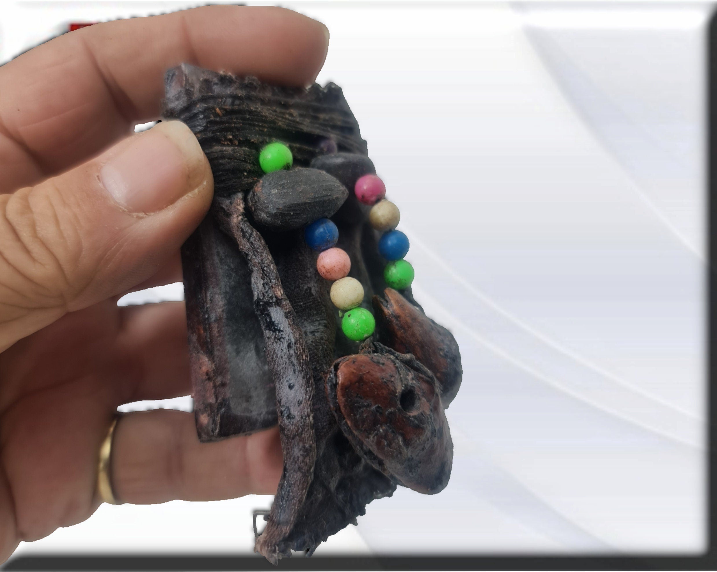 Espejo contacto Egguns , Cargado, Arte africano , Santería , Palo Mayombe - Imagen 3