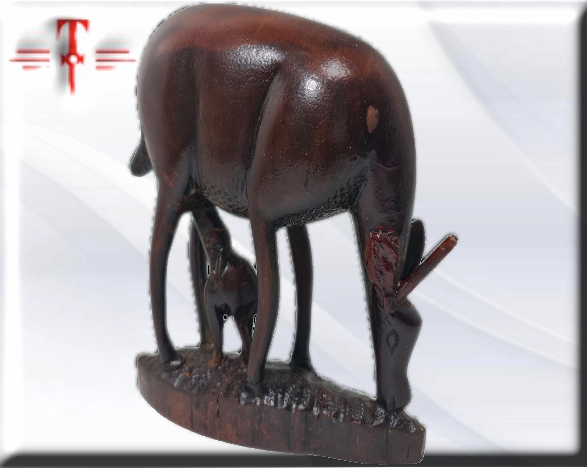 Ciervo madera , animal decoracion del hogar - producto artesanal - Imagen 3