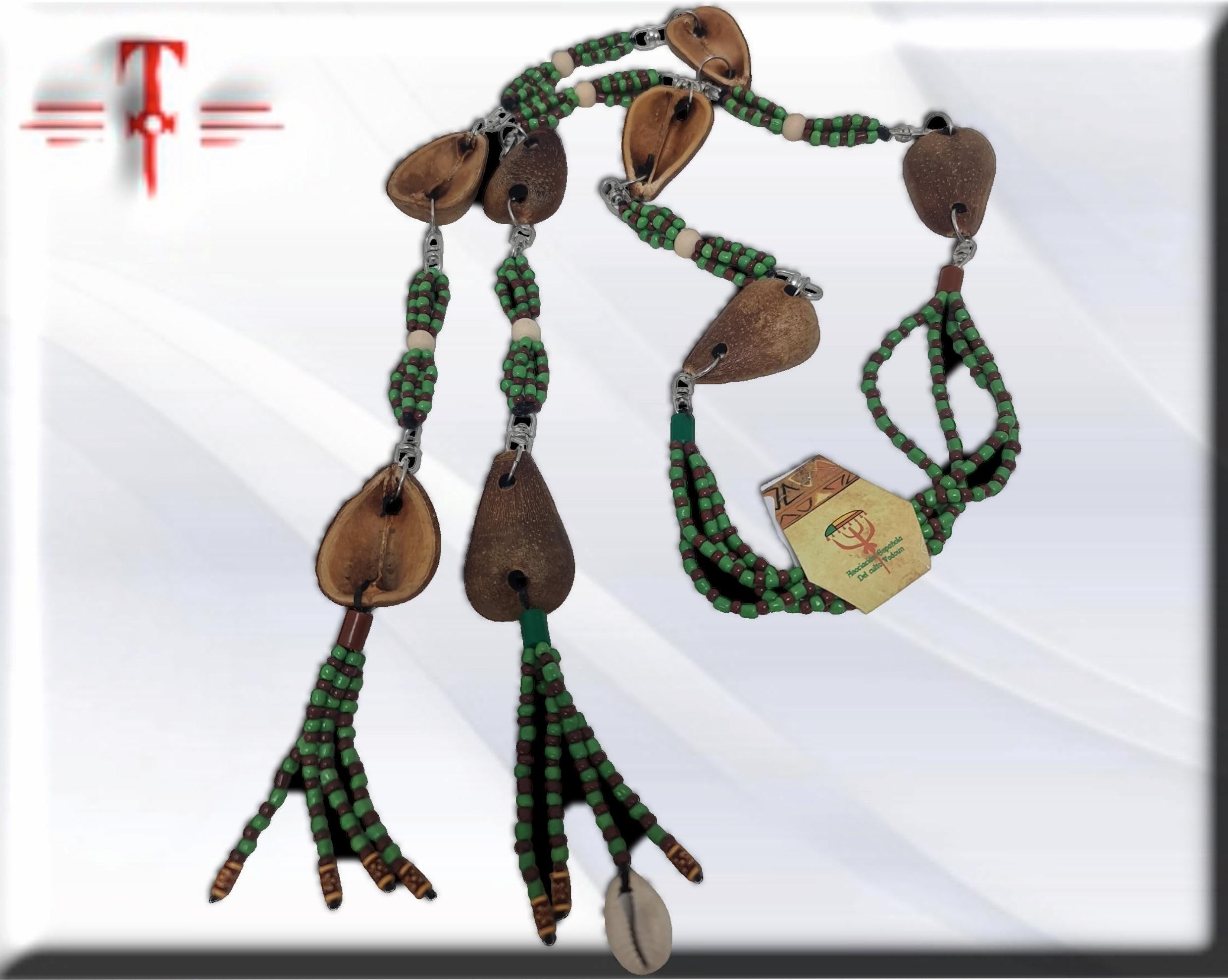 ekuele africano mazo Yoruba , semilla de Ifá, opele egbere. santería Babalawo - Imagen 4